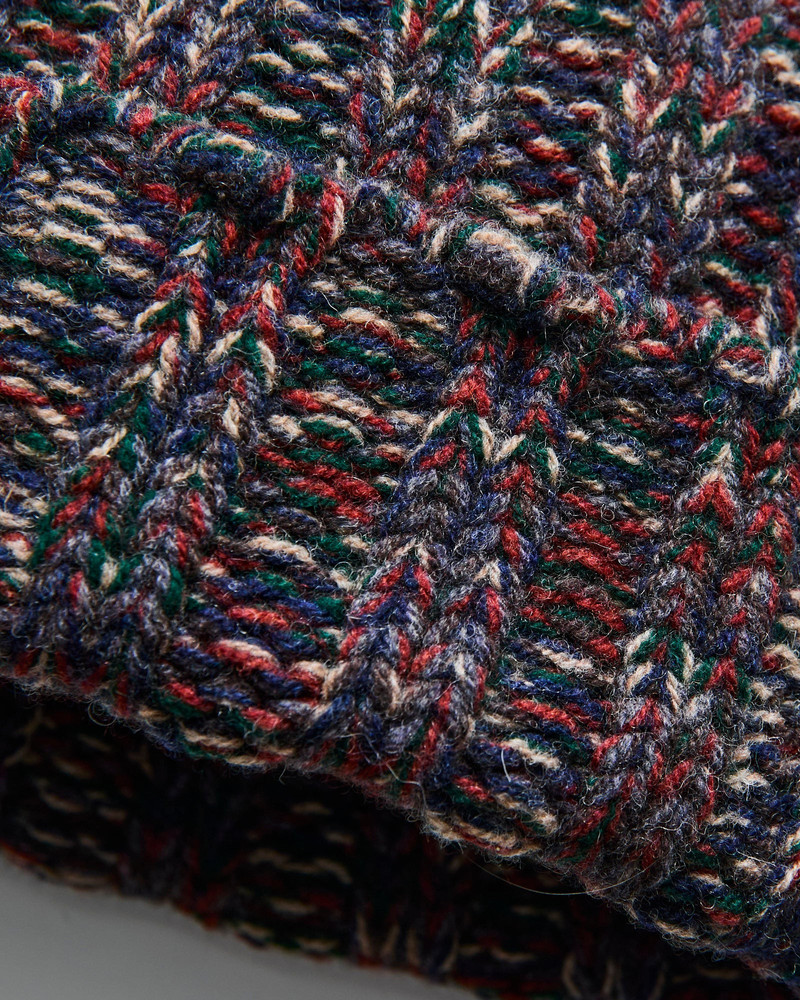 HOWLIN' "Marled Fantasies" Wool Beanie in Navy Mix outlook