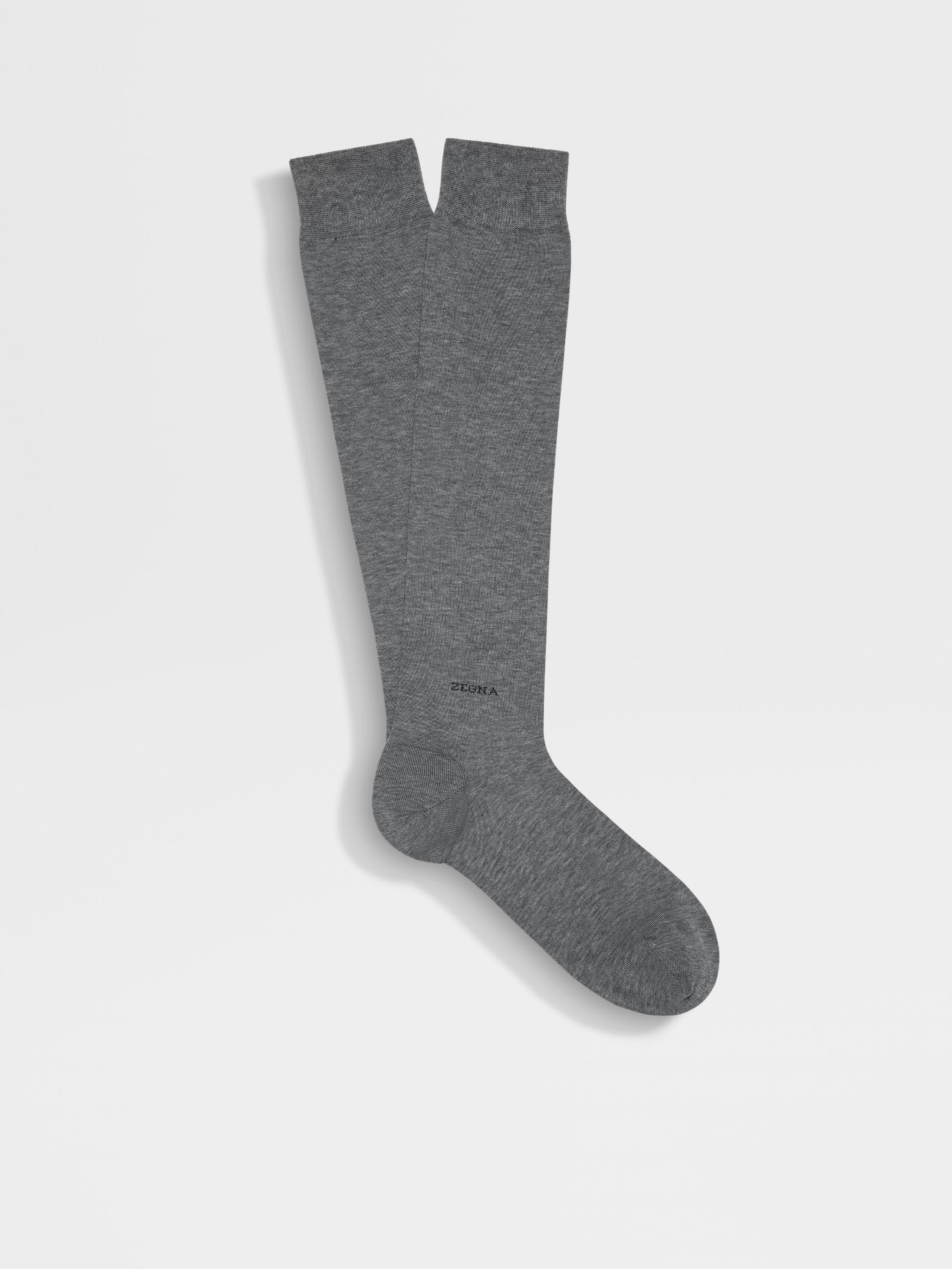 GREY COTTON BLEND SOCKS - 1