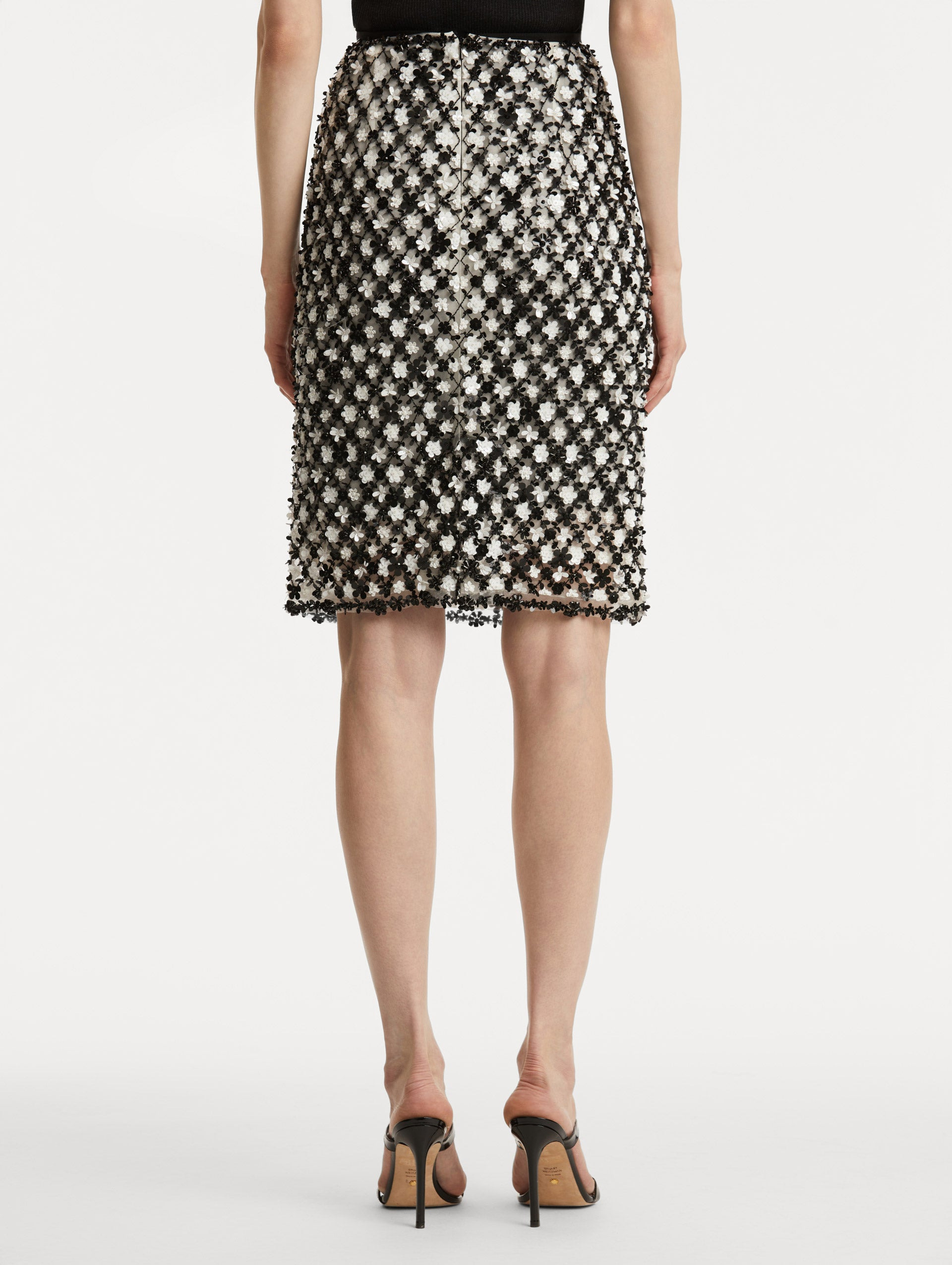 SEQUIN FLORET EMBROIDERED SKIRT - 3