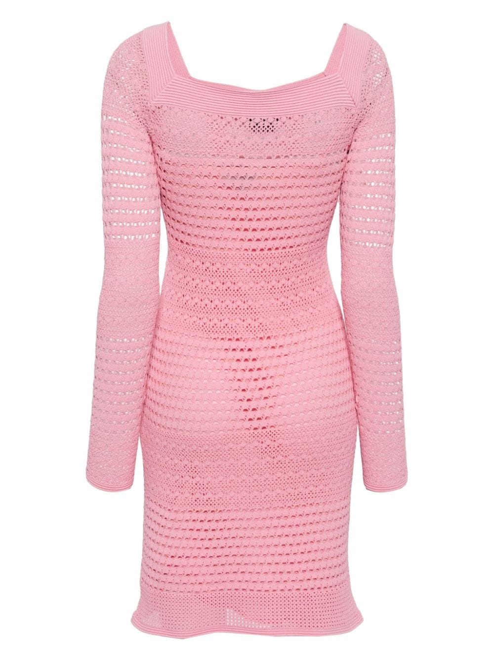 open-knit square-neck minidress - 2