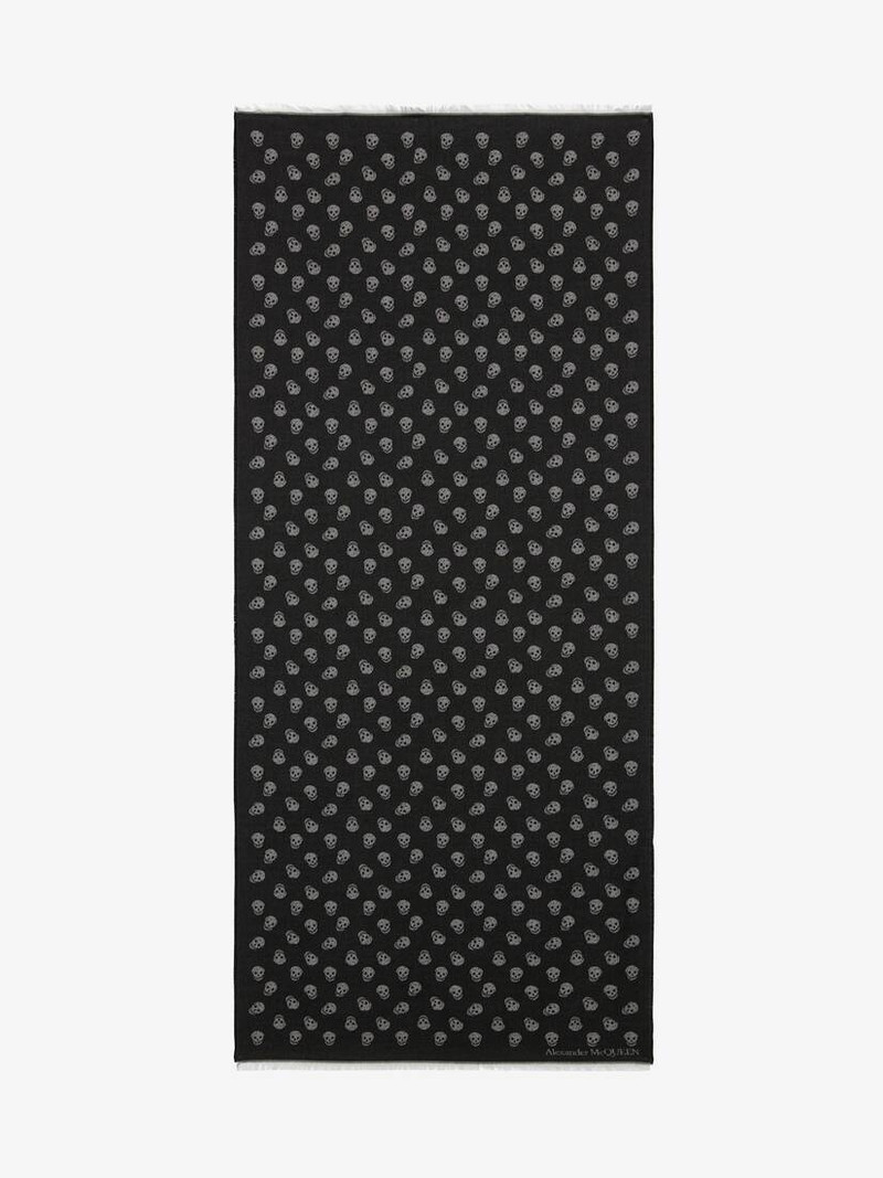 Men's Reversible Skull Scarf in Black 1