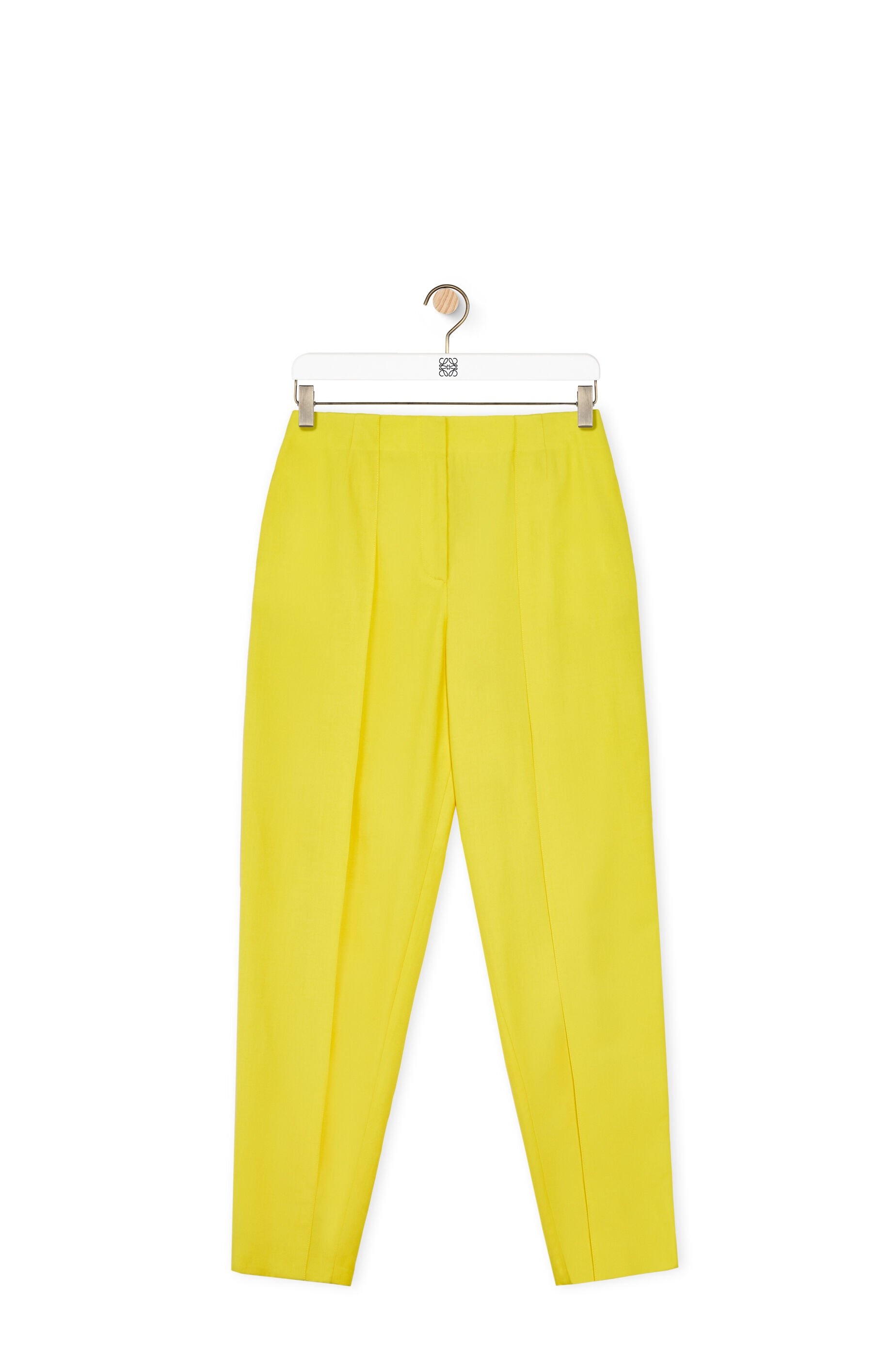 Pleated carrot trousers in wool - 1