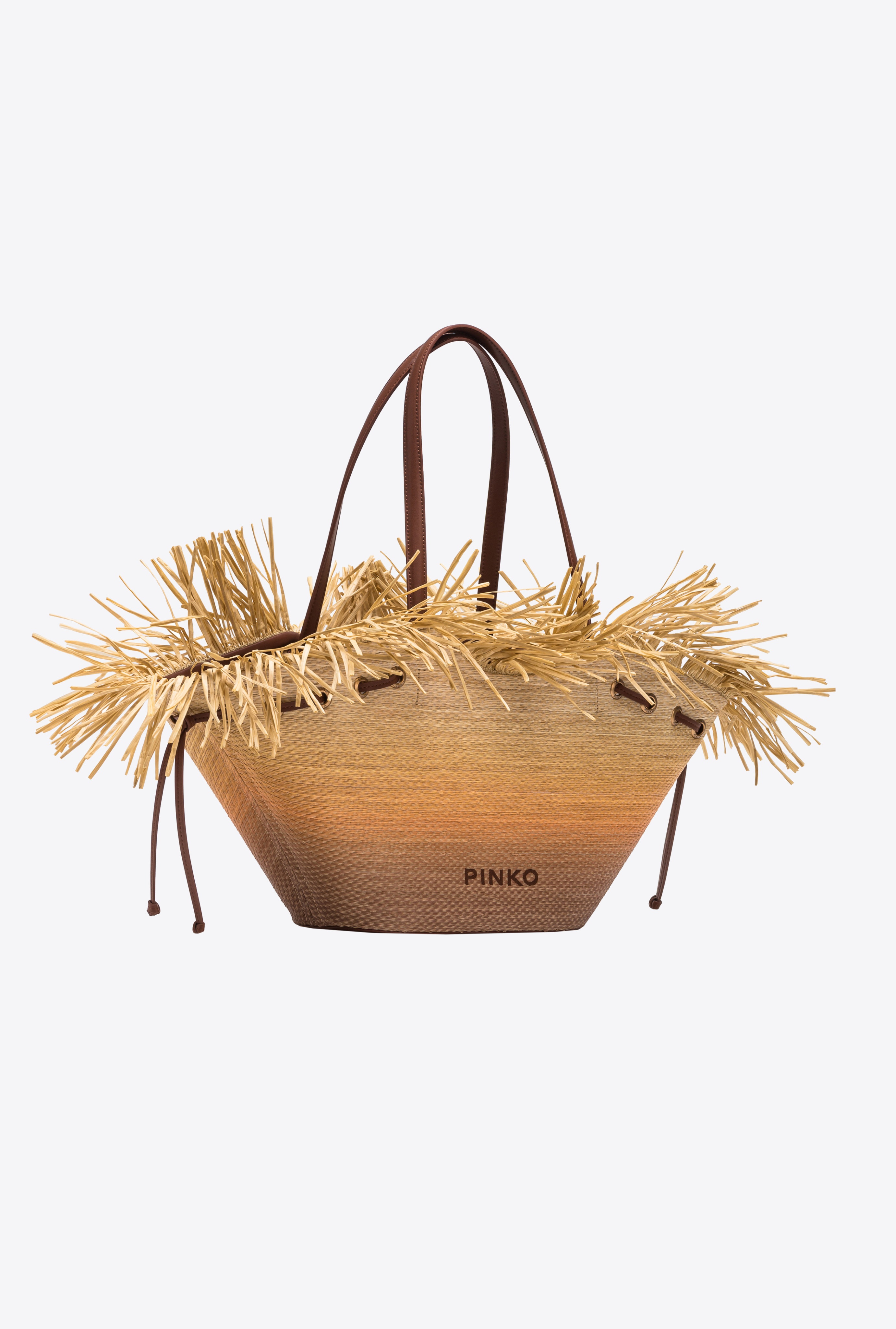EXTRA PAGODA SHOPPER BAG IN FADED RAFFIA - 3