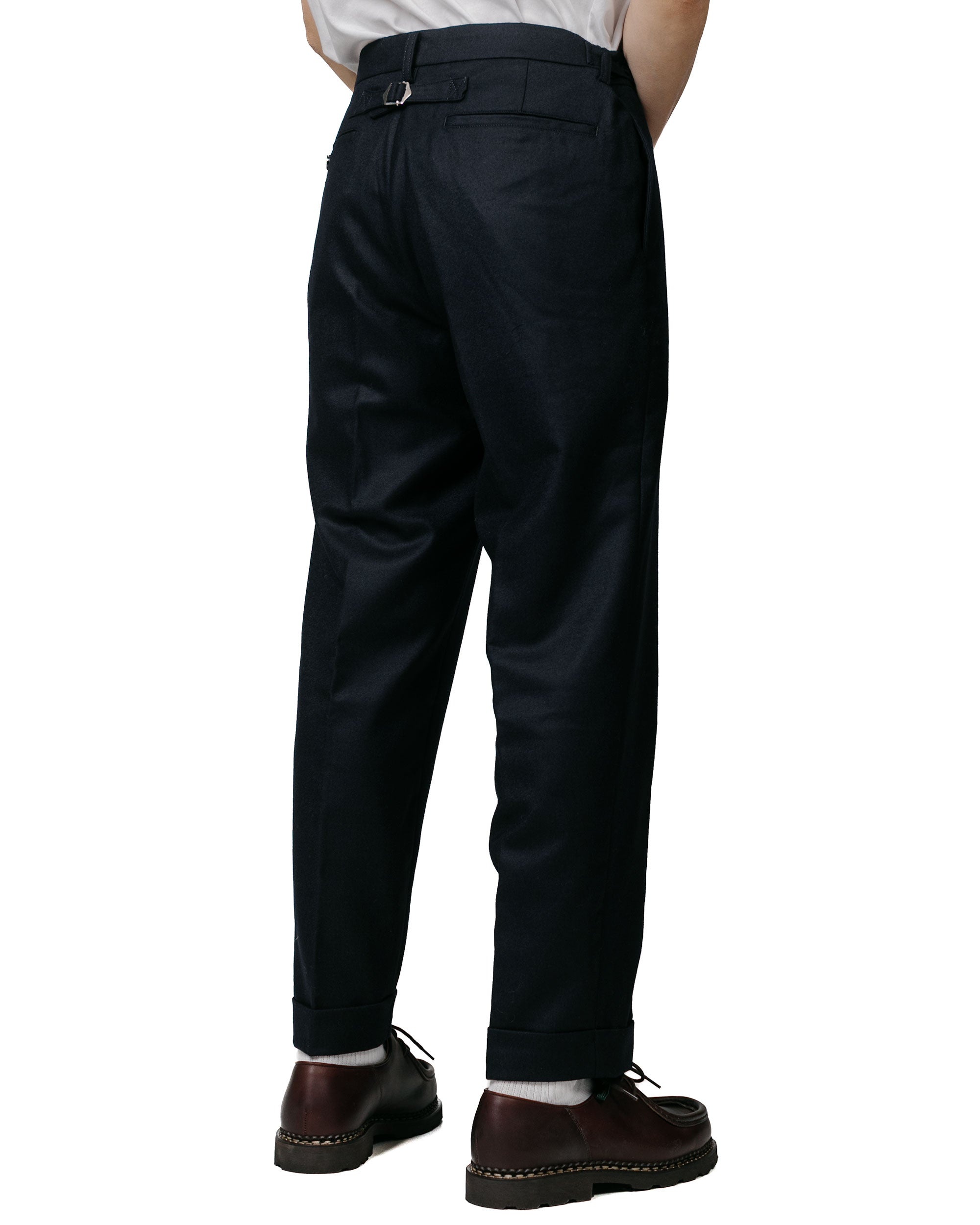 Ivy Trousers Ankle-Cut Flannel Navy - 3
