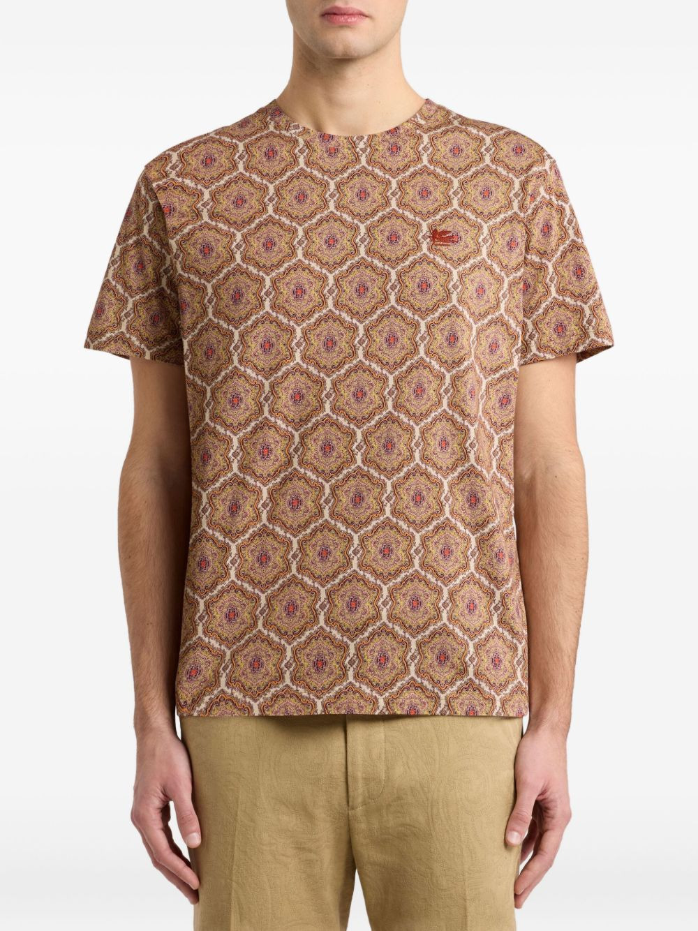 paisley-print cotton t-shirt - 2