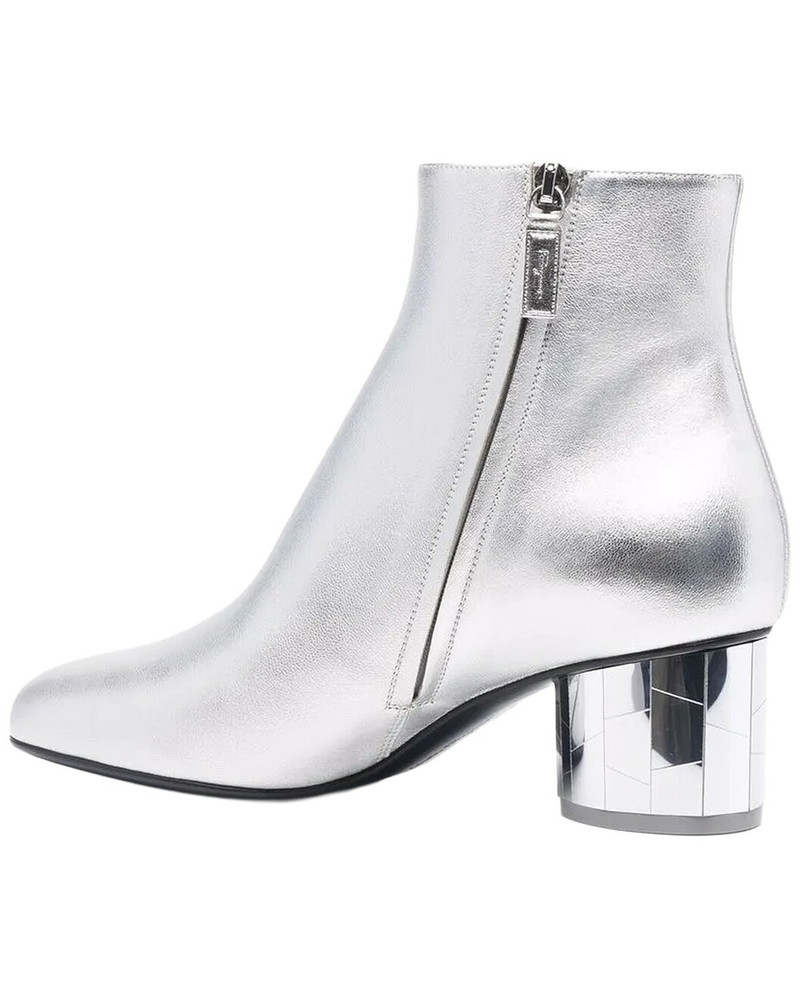 FERRAGAMO Ferragamo Mirrored Leather Heel Bootie outlook