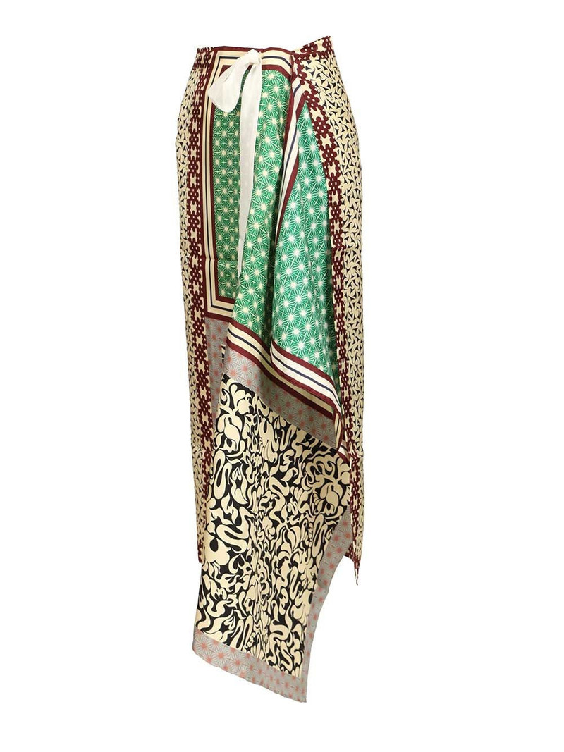 Dries Van Noten Women Gonna Pareo In Seta Stampata 4