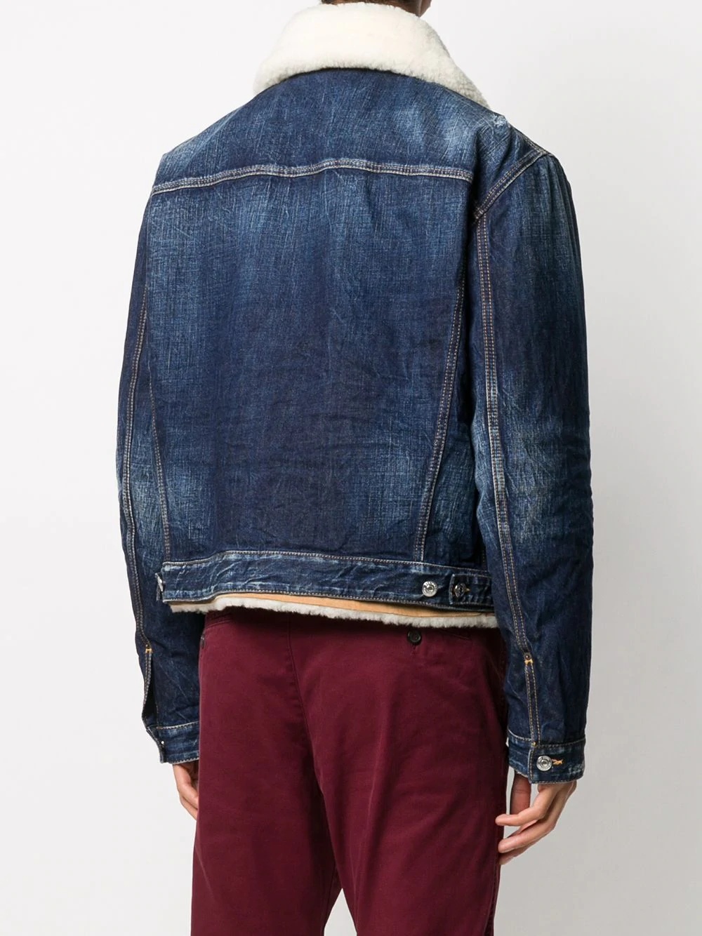 distressed denim jacket - 4