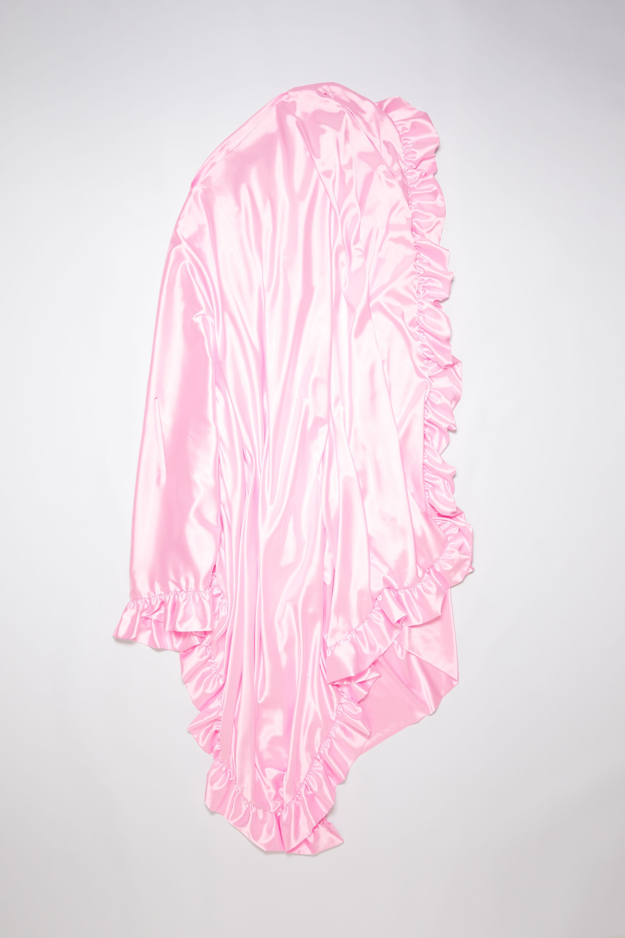 Satin ruffle dress - Pink - 7