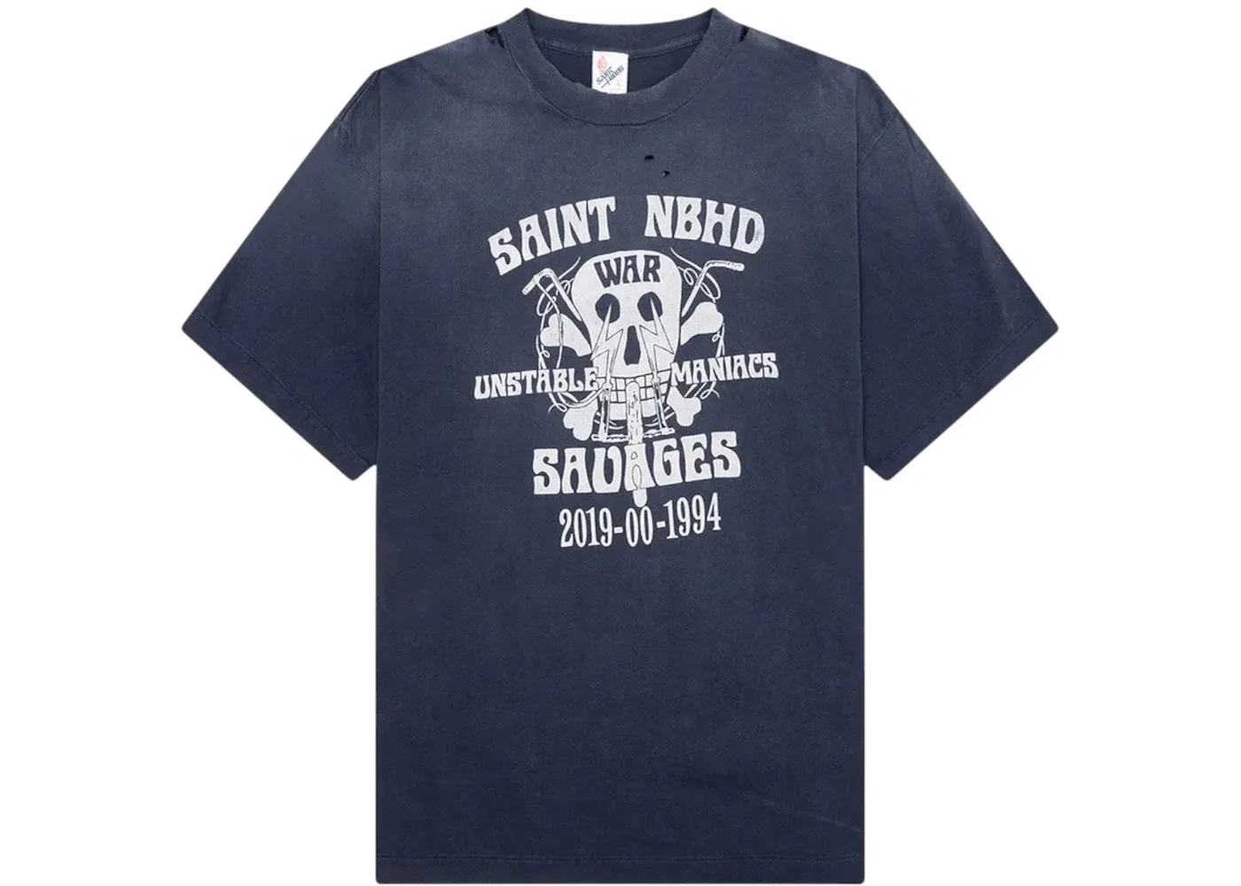 Saint Mxxxxxx x Neighborhood Saint Tee Navy - 1