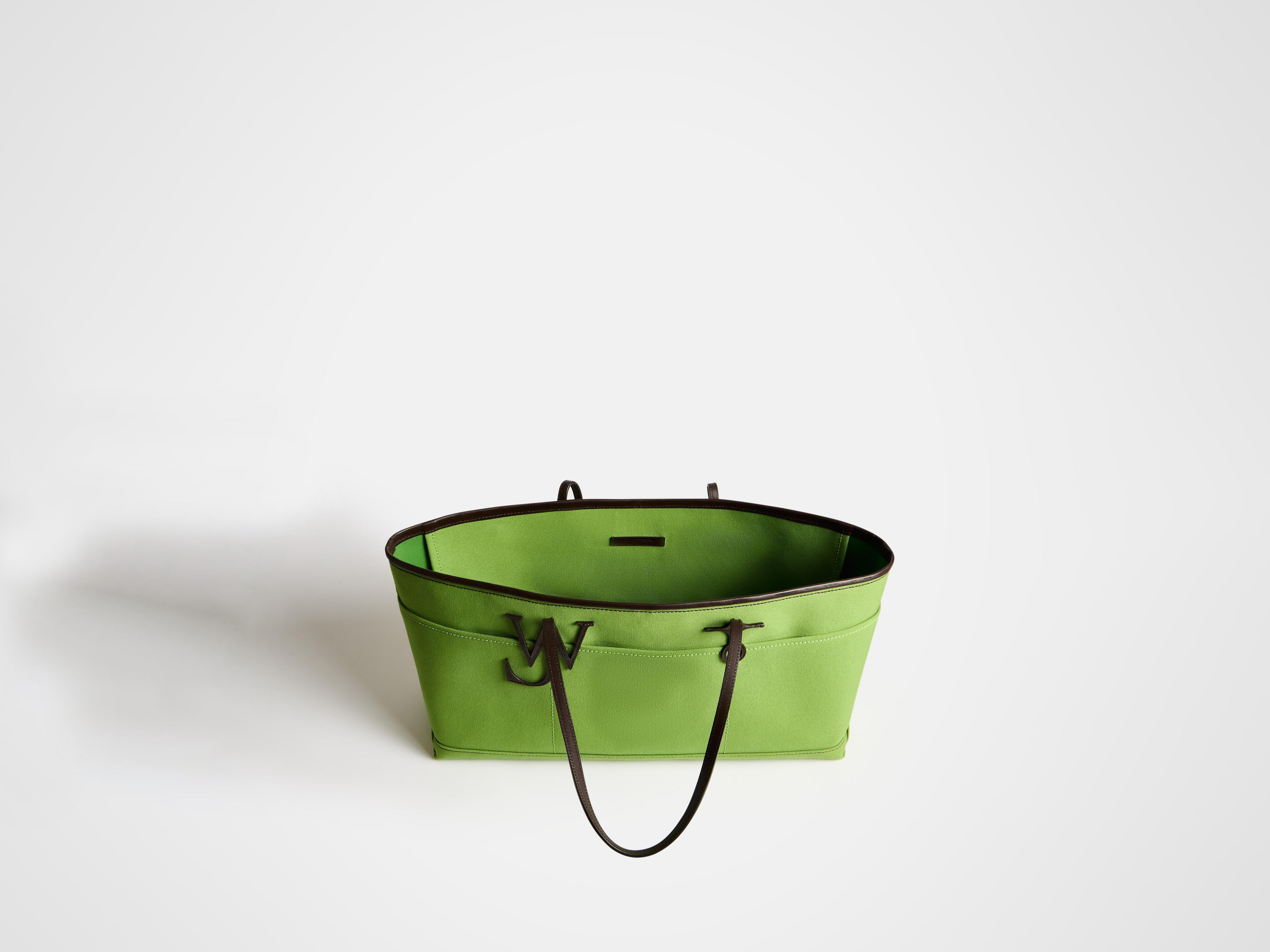 STRETCH ANCHOR CANVAS TOTE IN GREEN - 6