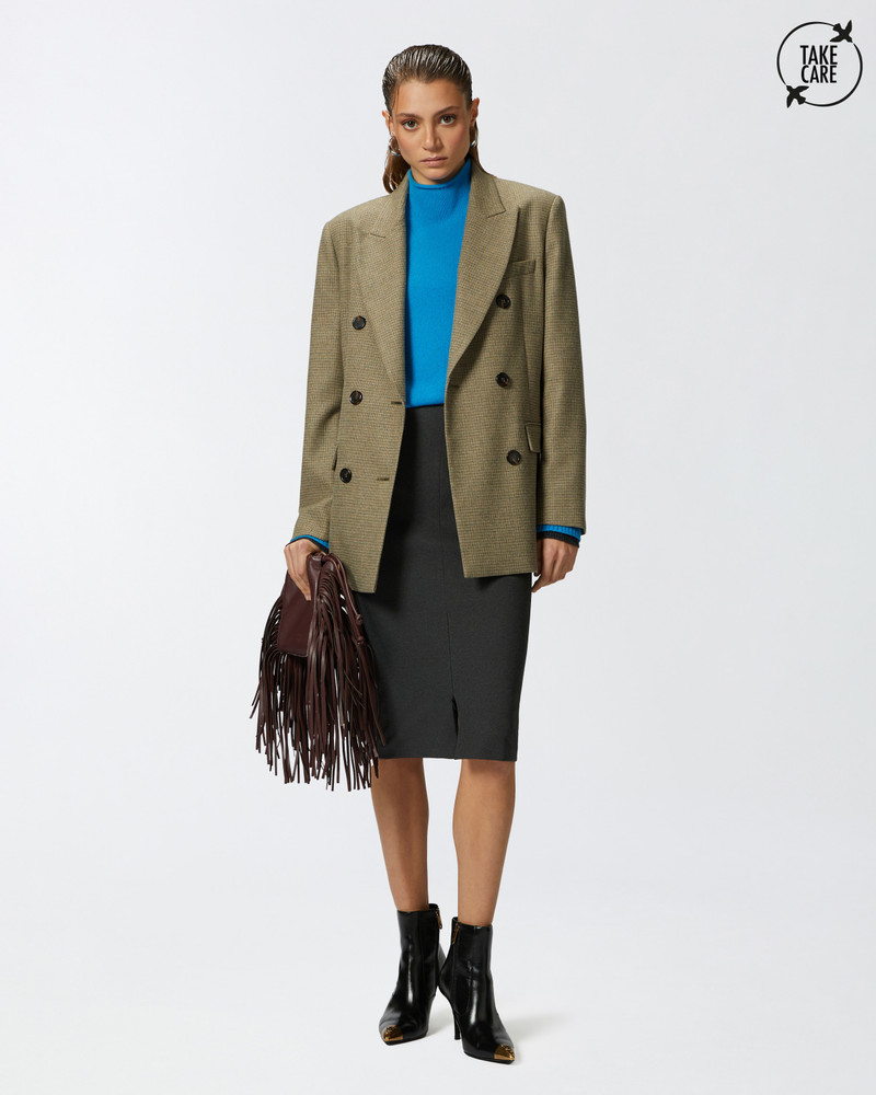 PINKO LONGUETTE SKIRT WITH SLIT AND ZIP outlook