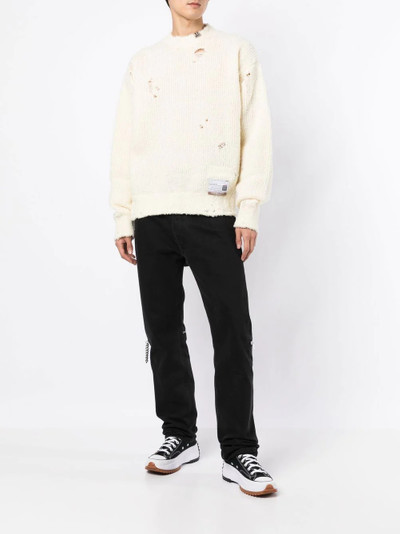 Maison MIHARAYASUHIRO distressed wool-blend jumper outlook