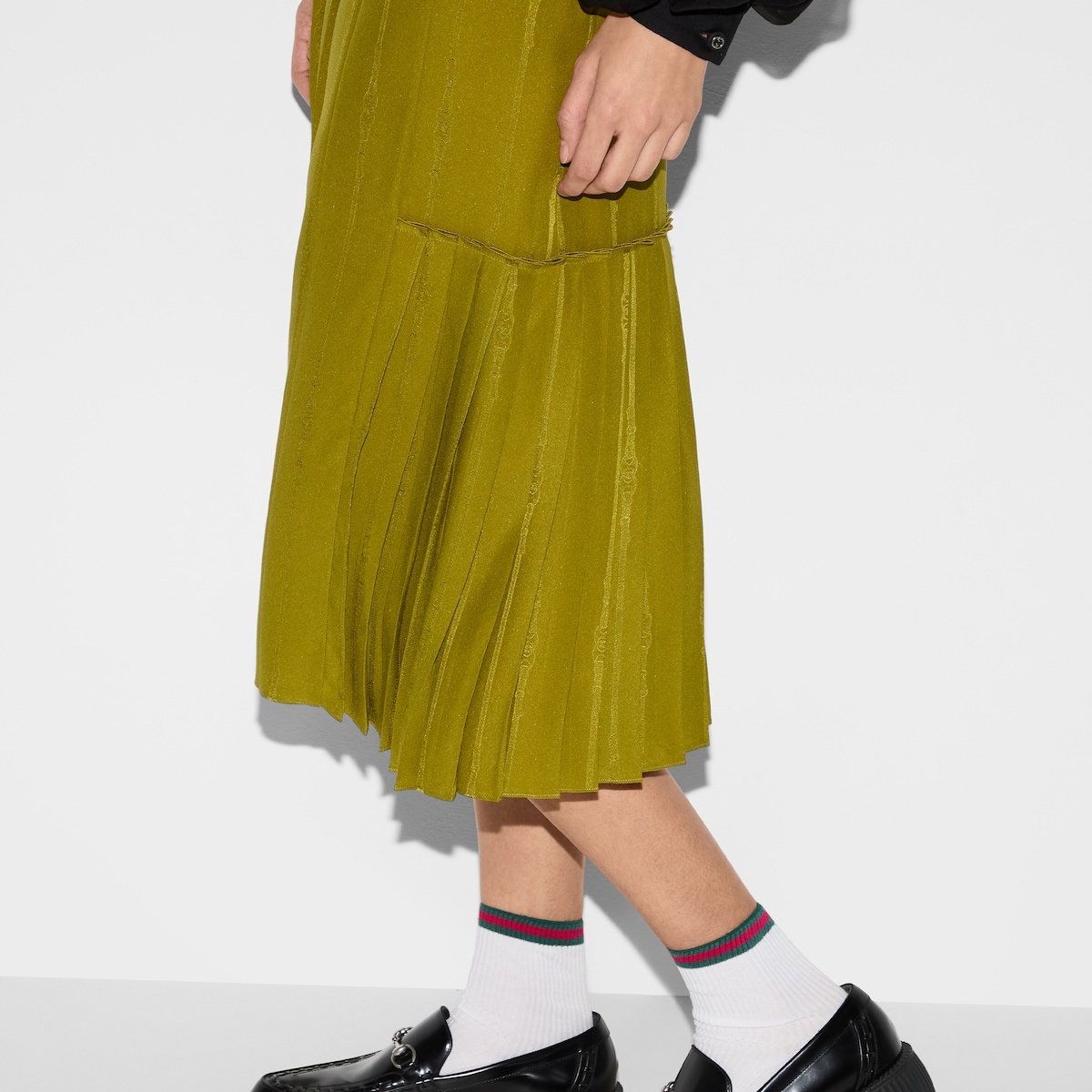 Chain and belt silk jacquard skirt - 5