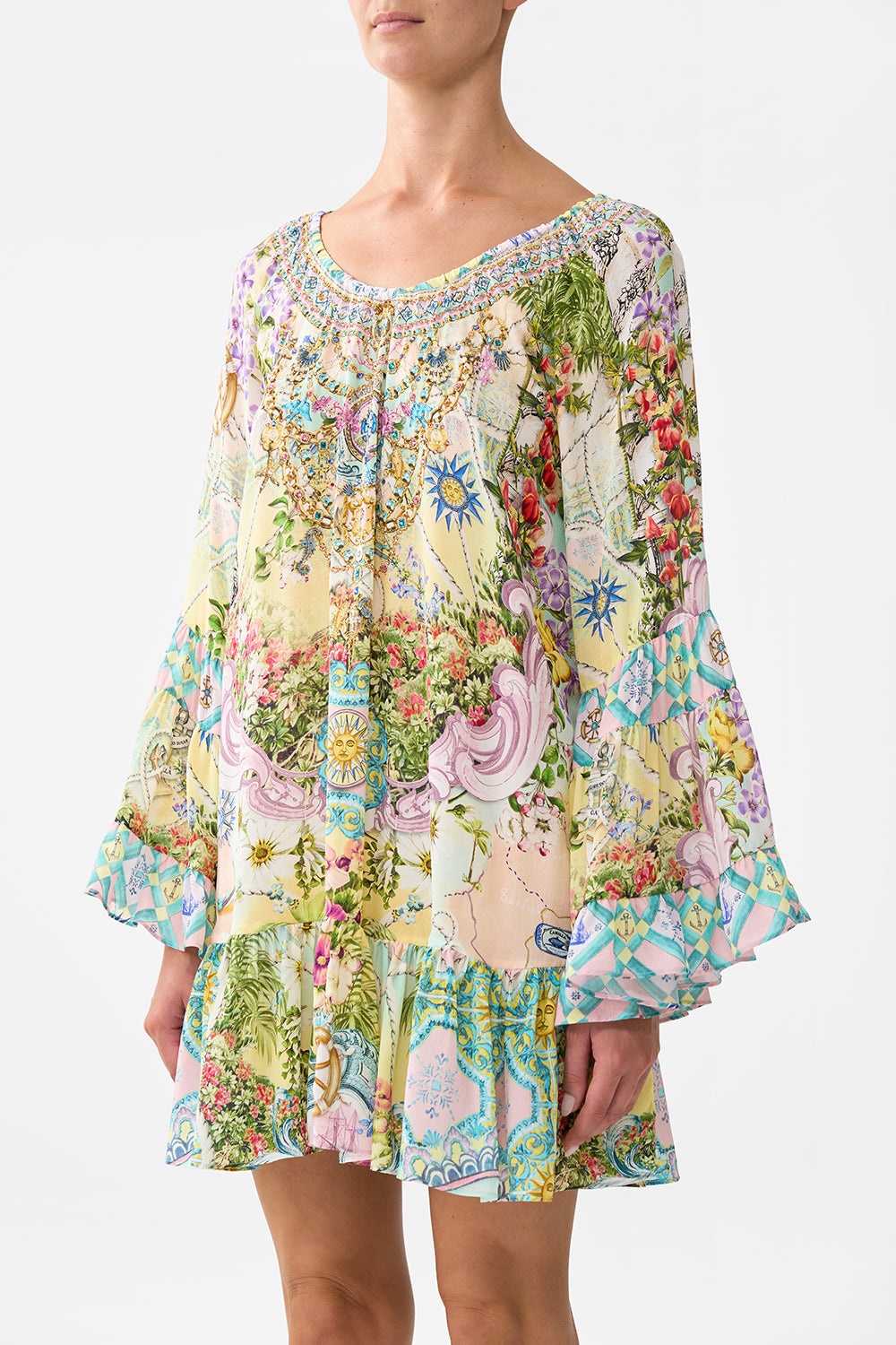 A LINE FRILL DRESS - 5
