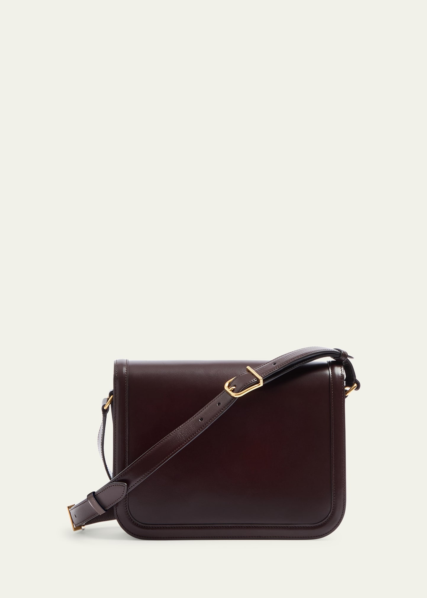 9 to 5 Flap Leather Saddle Shoulder Bag - 3