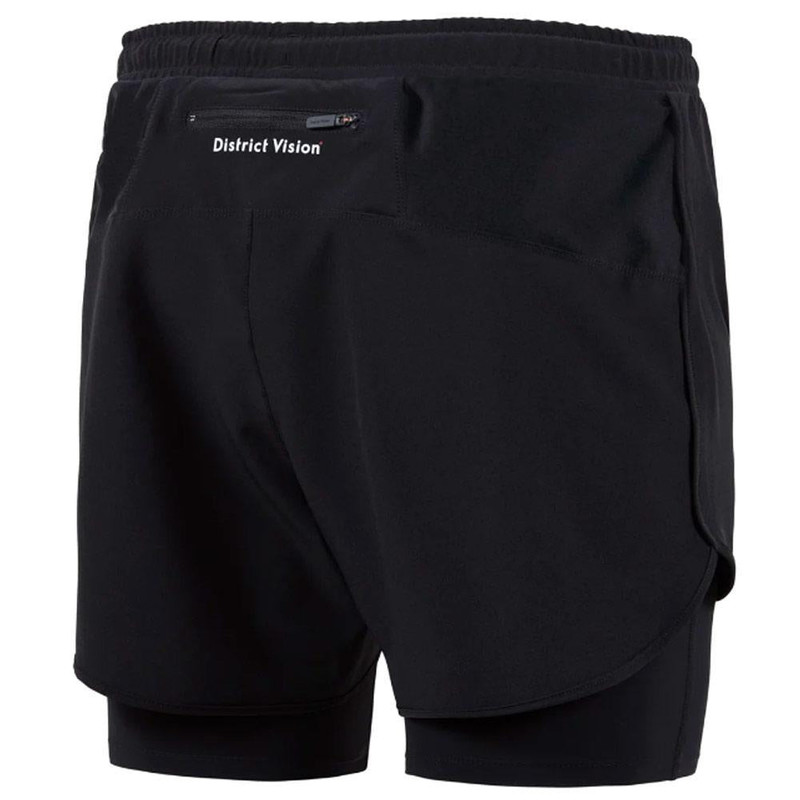 District Vision District Vision | Layered Pocketed Trail Shorts 'Black' outlook