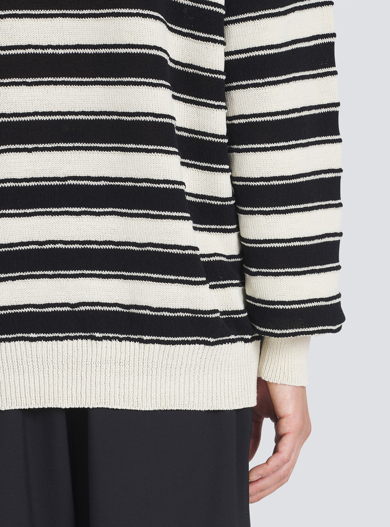 Nautical knit sweater with Balmain badge 7