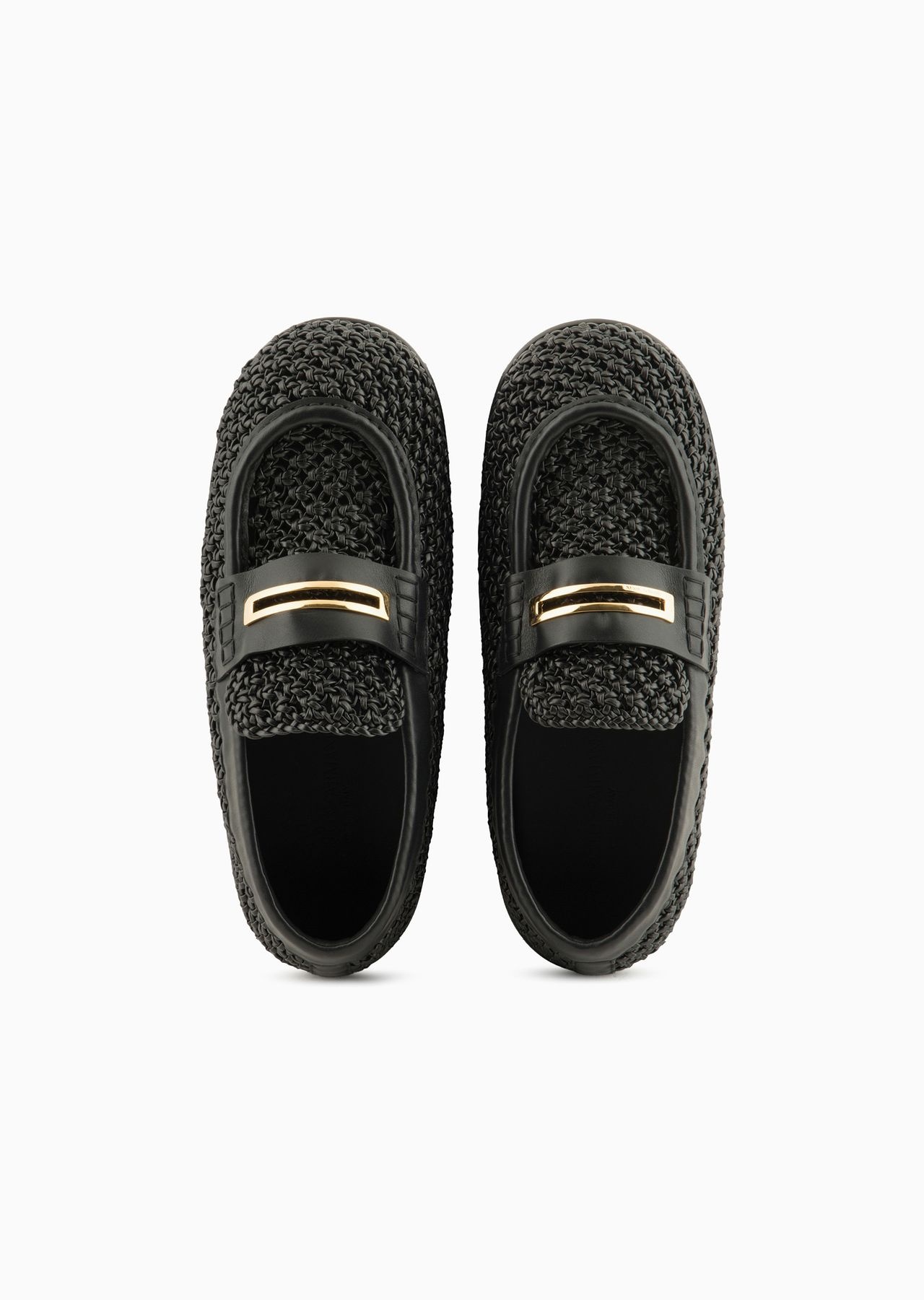Woven nappa-leather loafers - 3