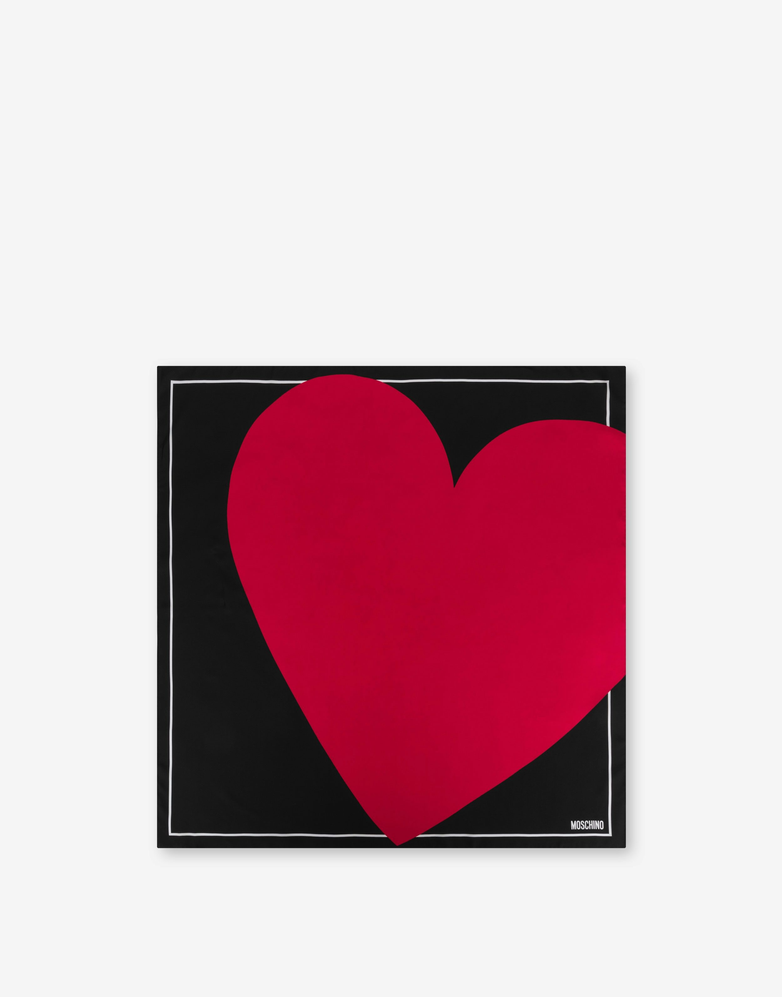 SILK SCARF MAXI RED HEART - 1
