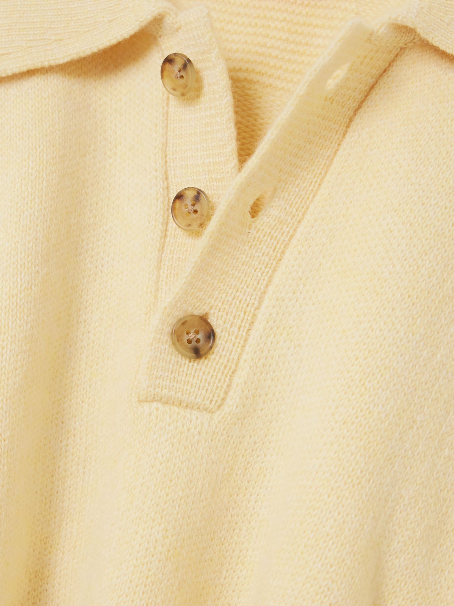Allday cashmere polo shirt Yellow - 5