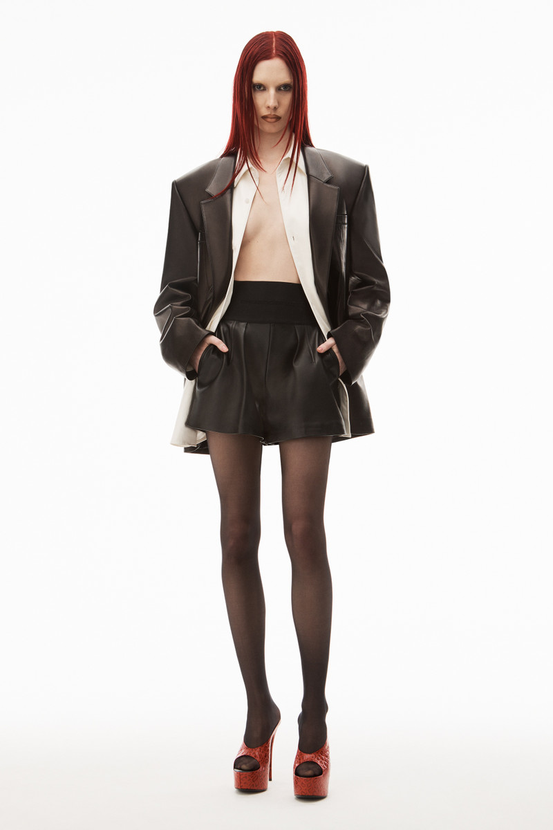 Alexander Wang SAFARI SHORT IN PLONGE LEATHER outlook