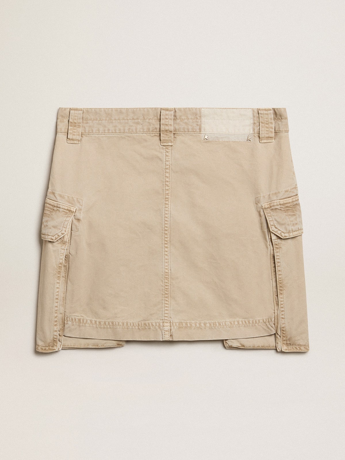 Khaki-colored cargo skirt - 5