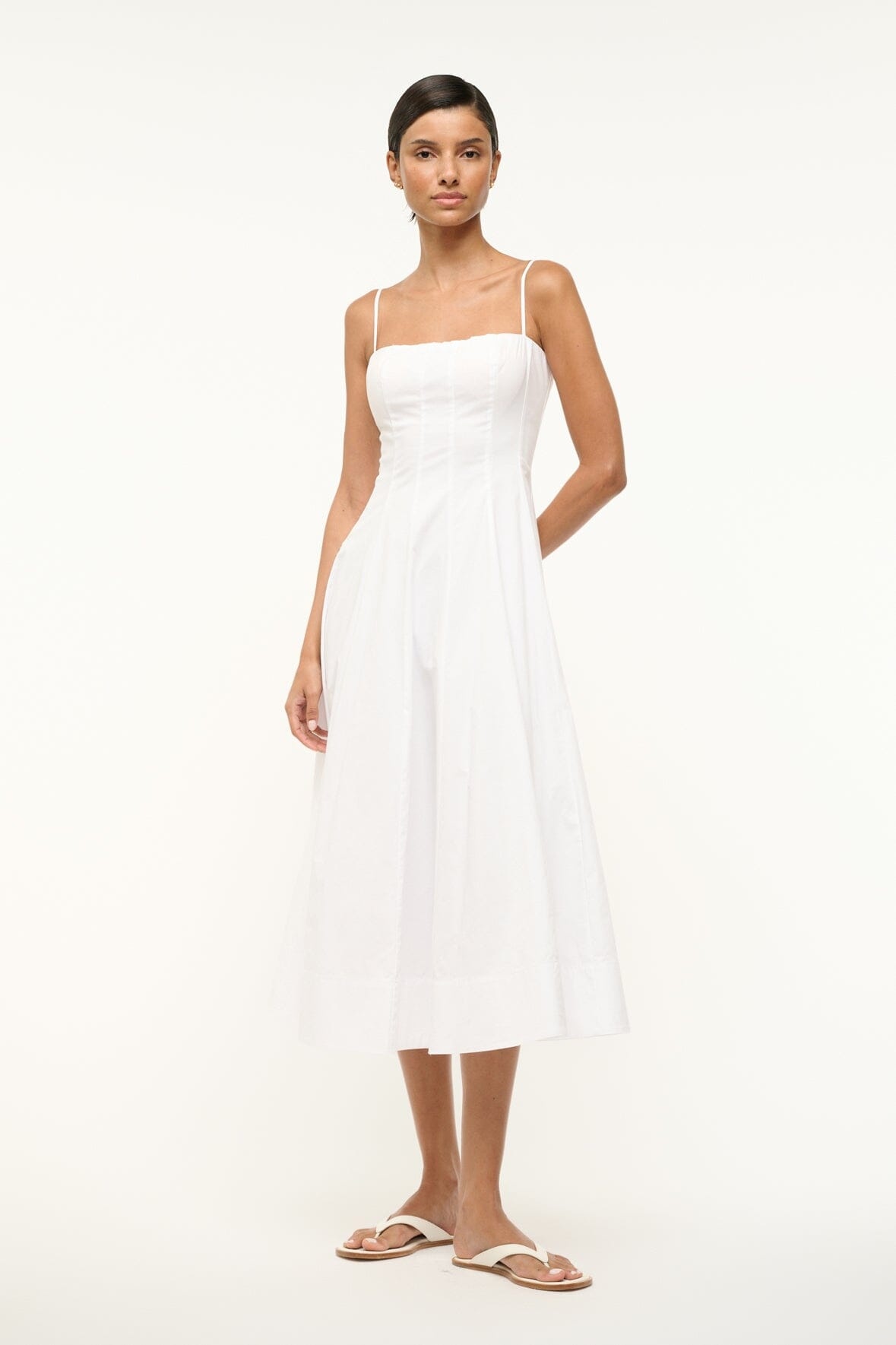 STAUD WYLIE DRESS WHITE - 2