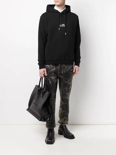 DSQUARED2 micro logo print hoodie outlook