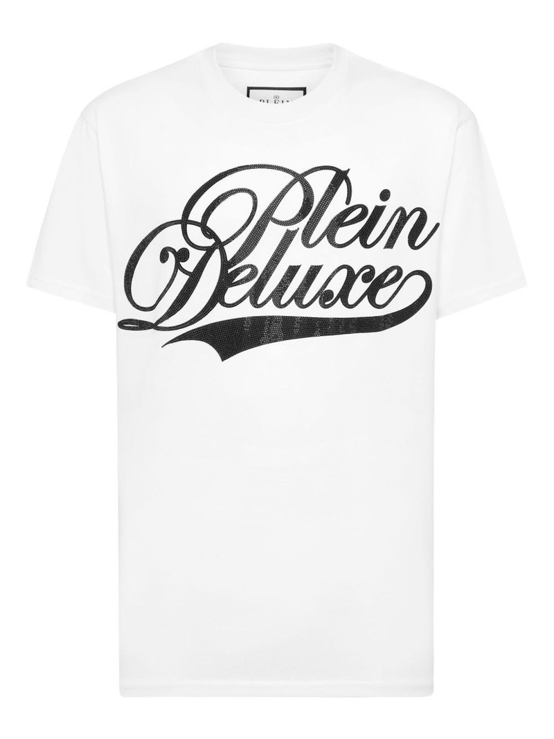 rhinestone-embellished T-shirt 1