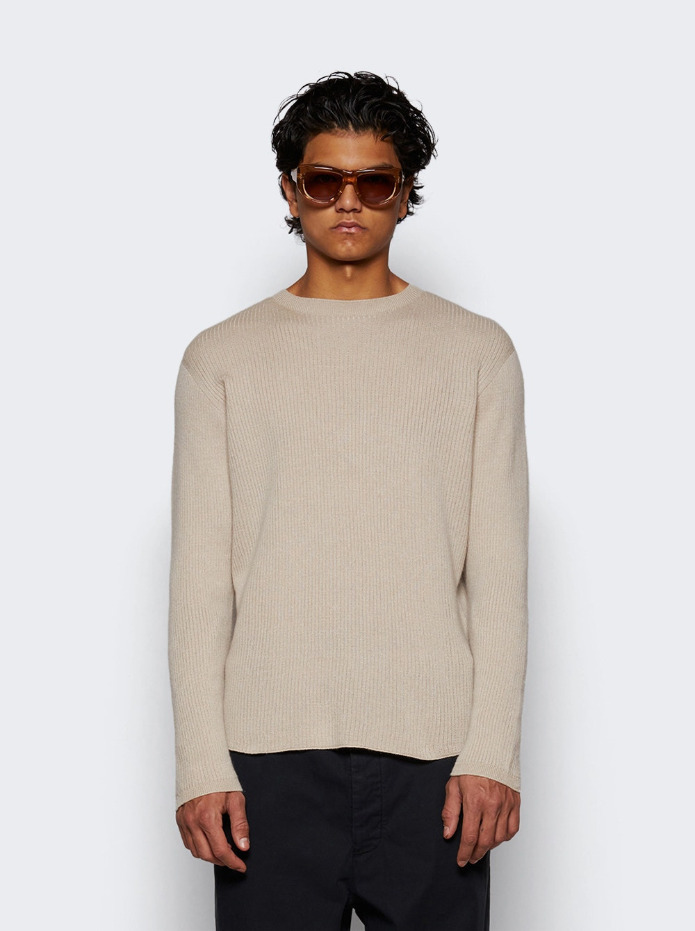 Heavy Delicash Crew Sweater Oatmeal - 3