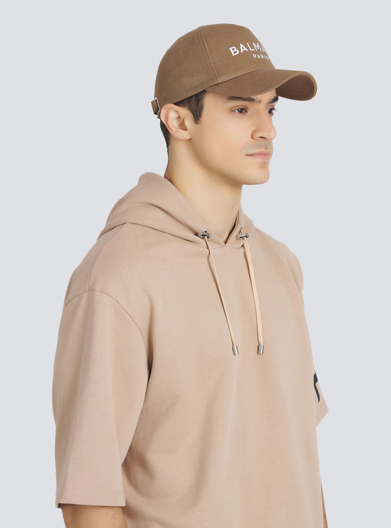 Balmain Cotton cap with Balmain Paris logo outlook