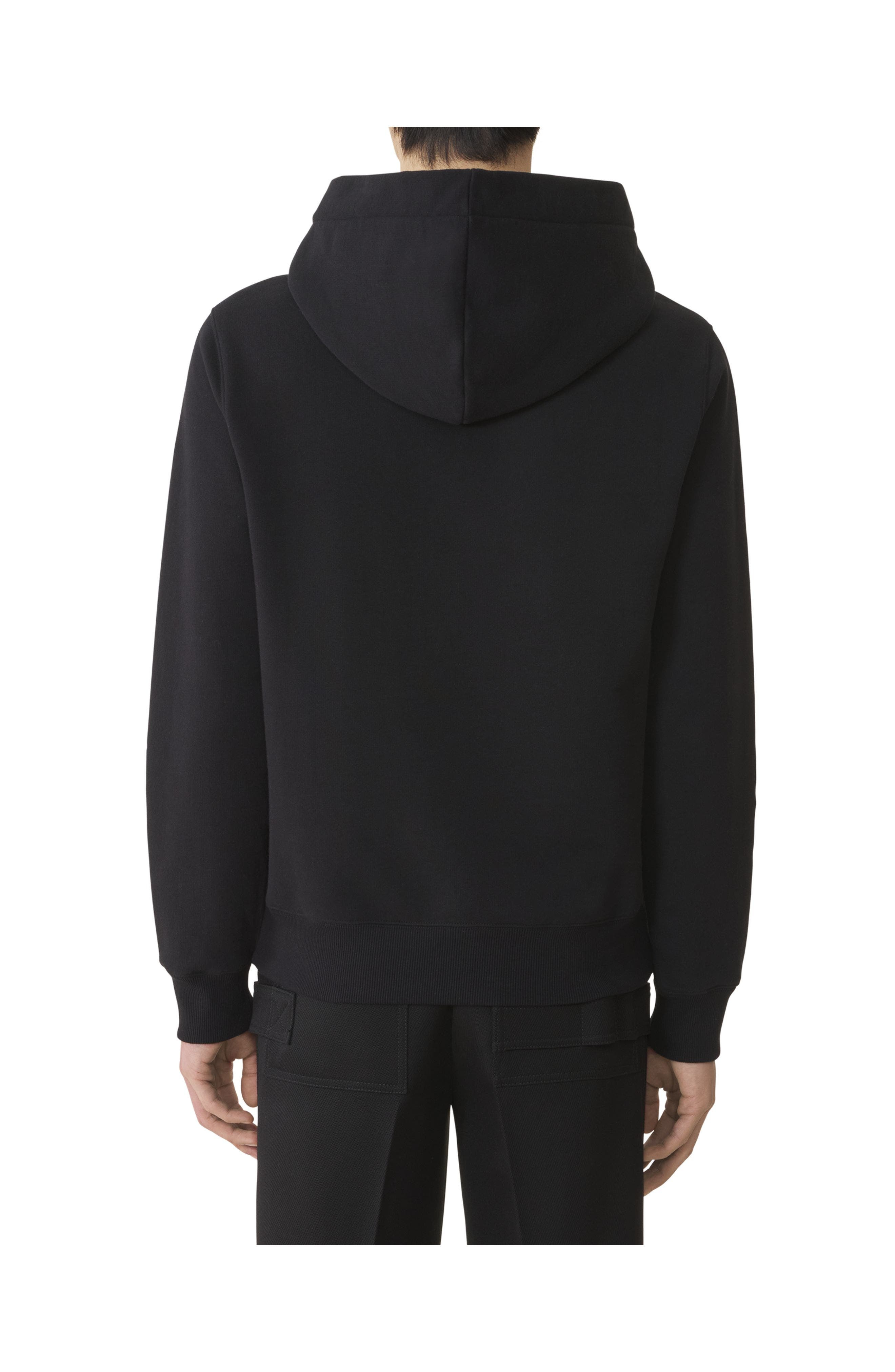 Lanvin Embroidered Cotton Hoodie in Black at Nordstrom - 4