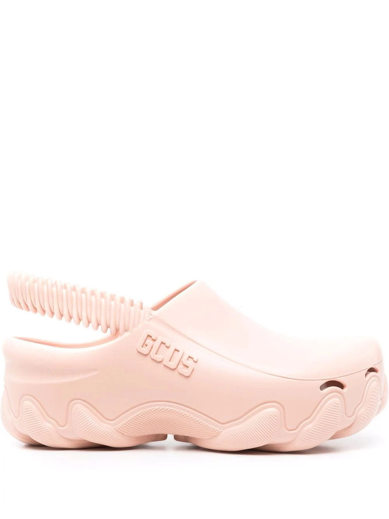 Ibex logo-embossed slingback clogs 1