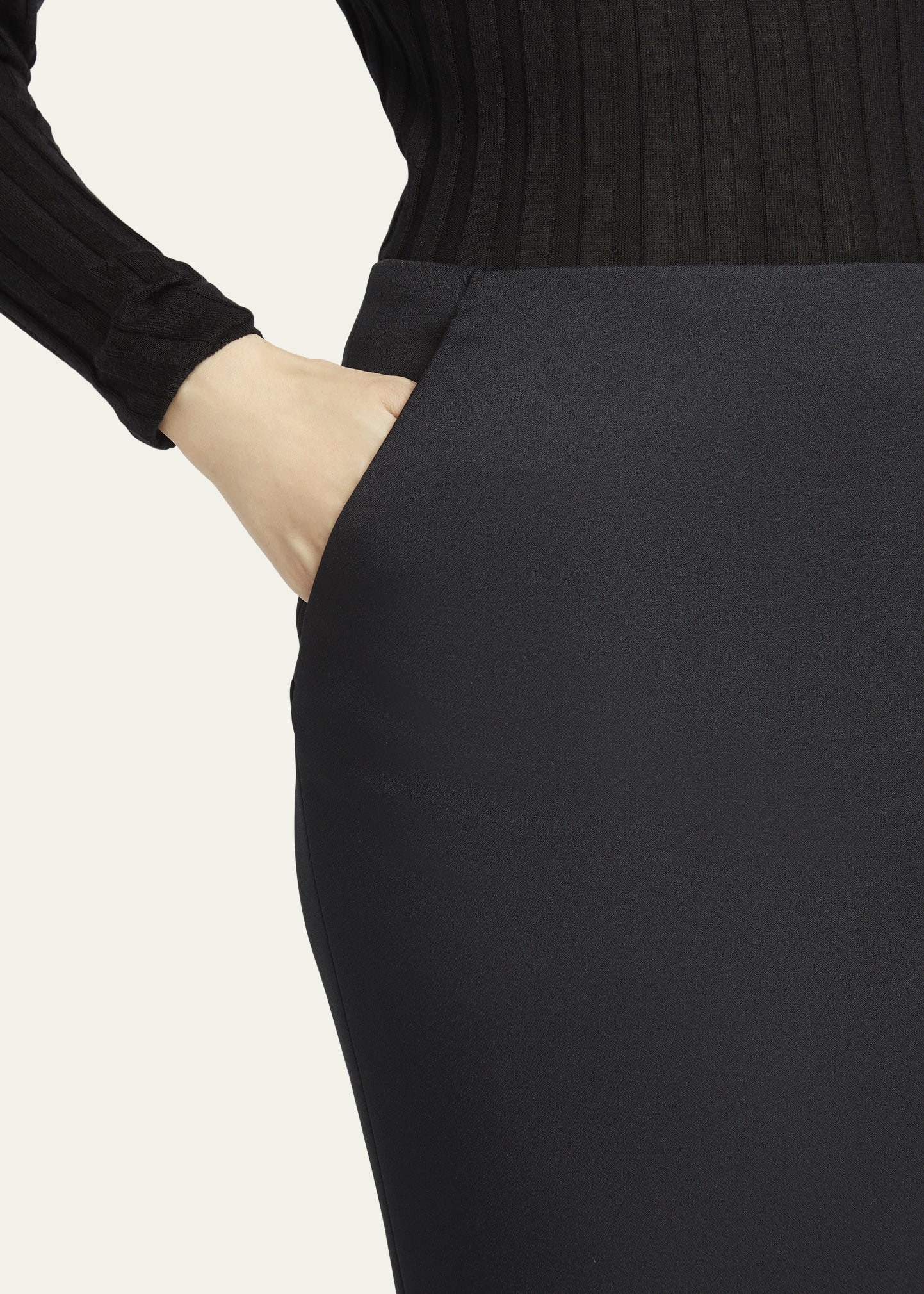 Techno Scuba Pencil Skirt - 5