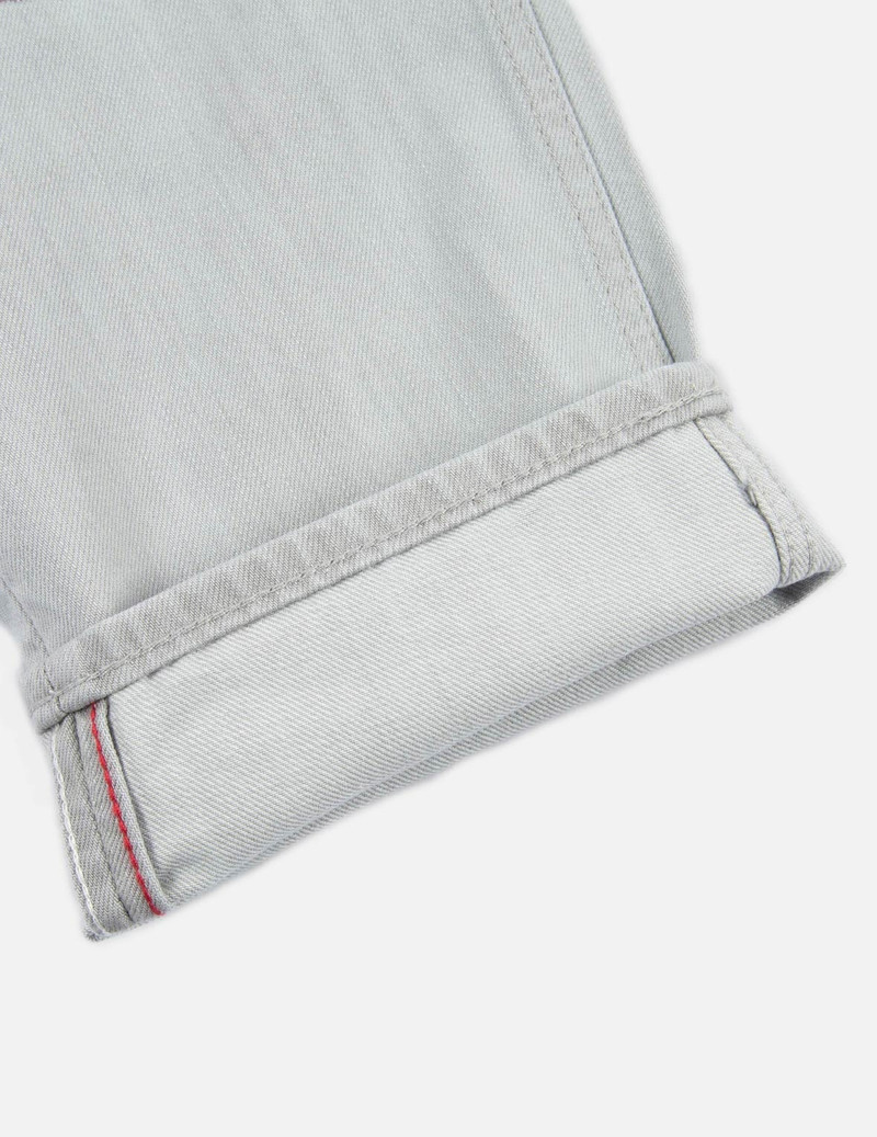 Logo Embroidery Drop-crotch Cropped-fit Denim Jeans #2027 12