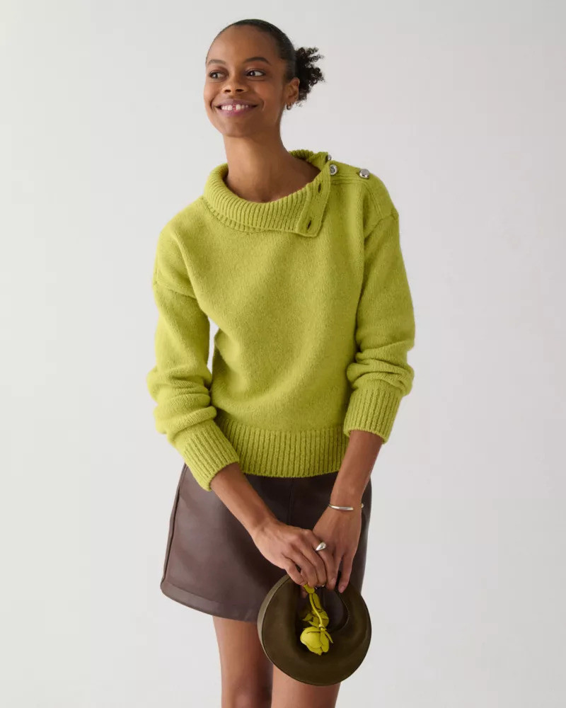 kate spade Turtleneck With Bauble Buttons outlook