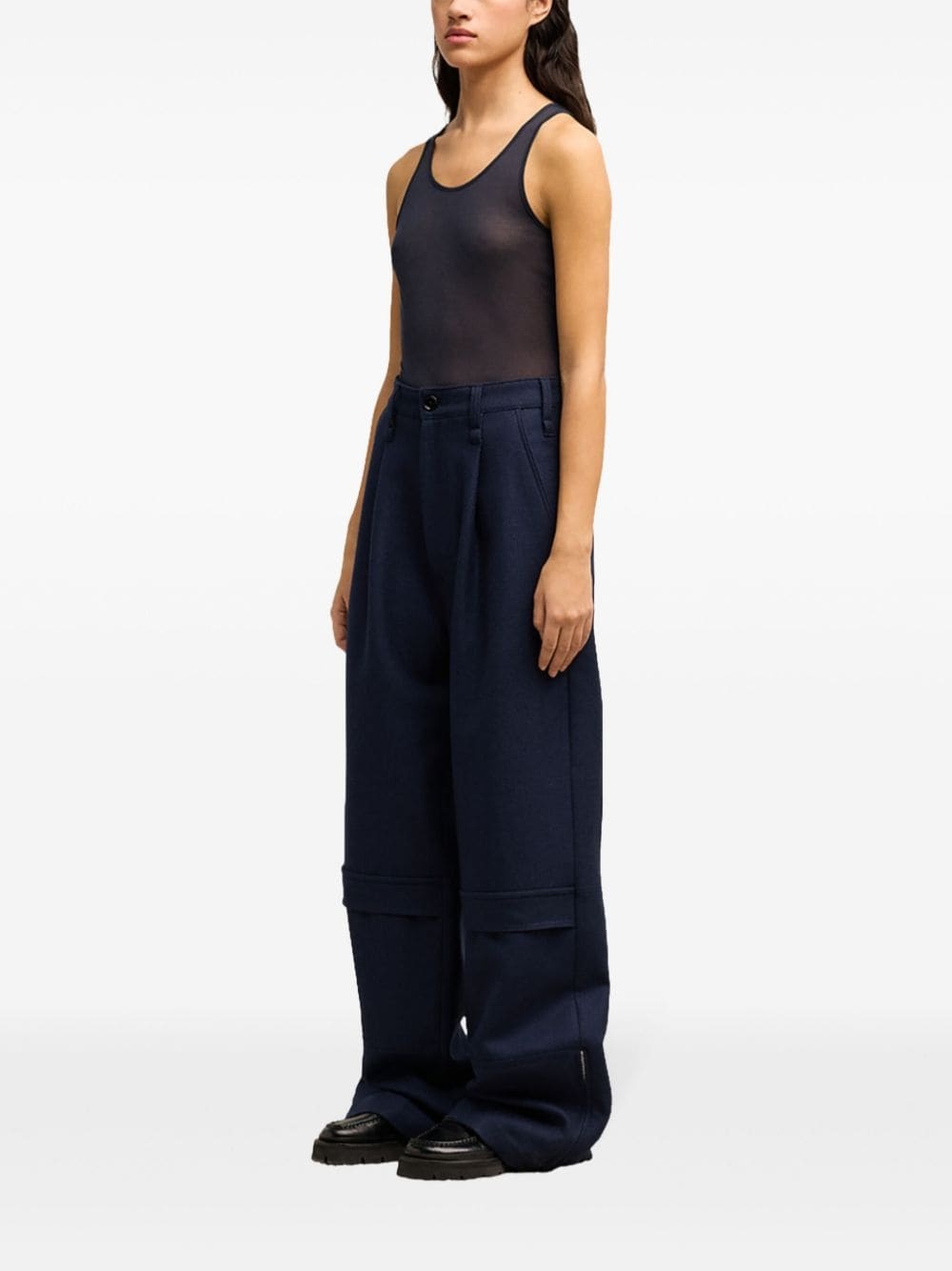 wool cargo trousers - 3