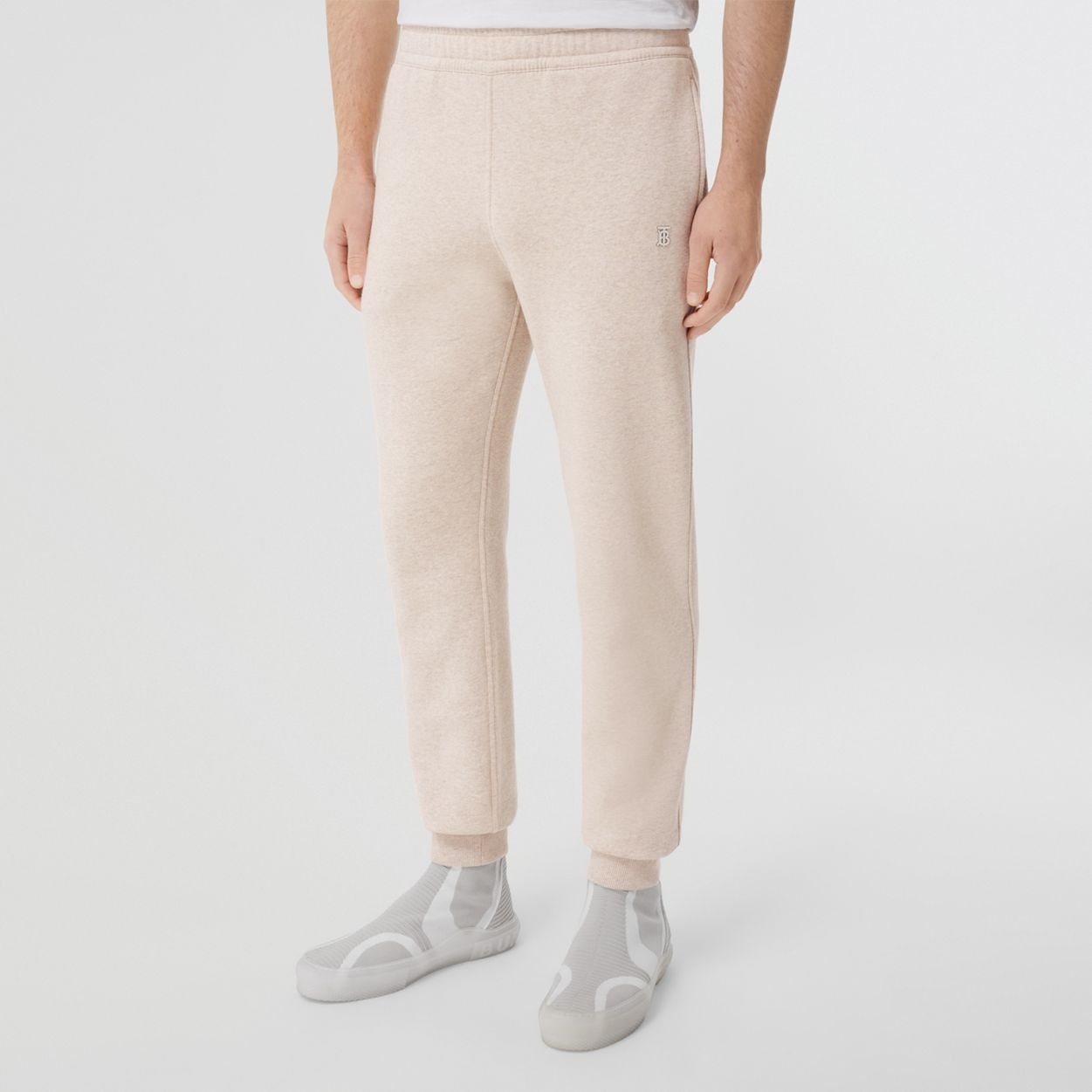 Monogram Motif Cotton Cashmere Jogging Pants - 5