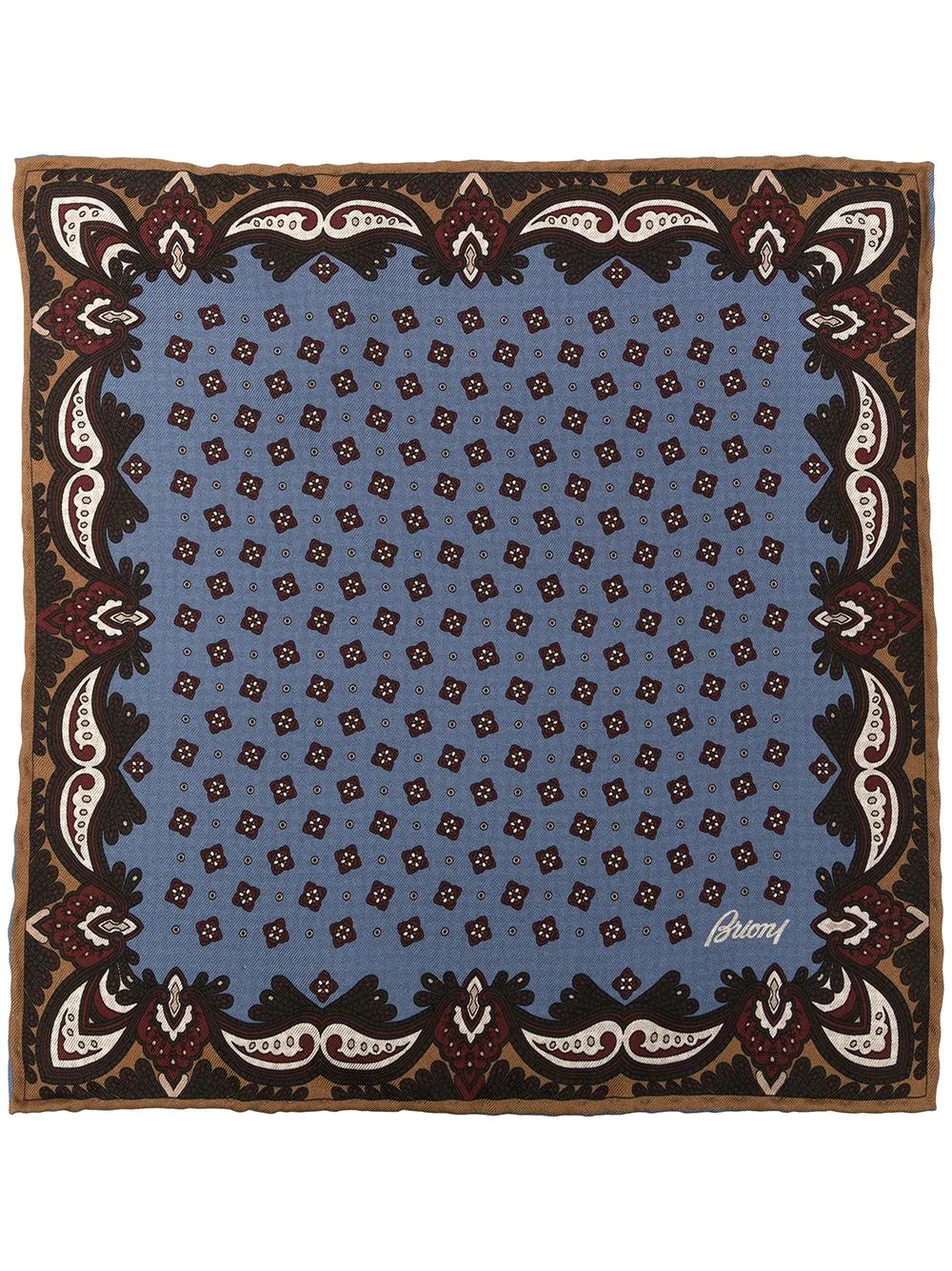 paisley ix print pocket square - 2