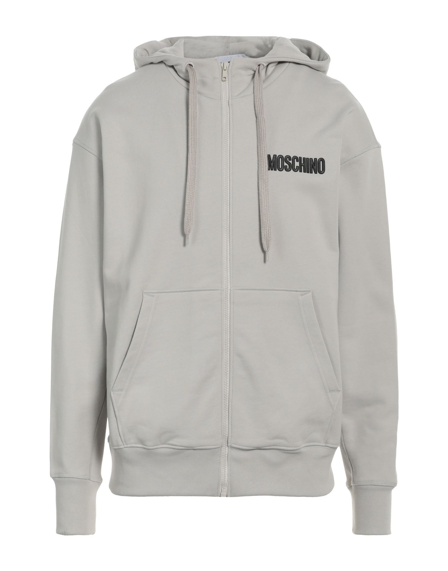 Moschino Light grey Men's Hooded Sweatshirt yoox REVERSIBLE