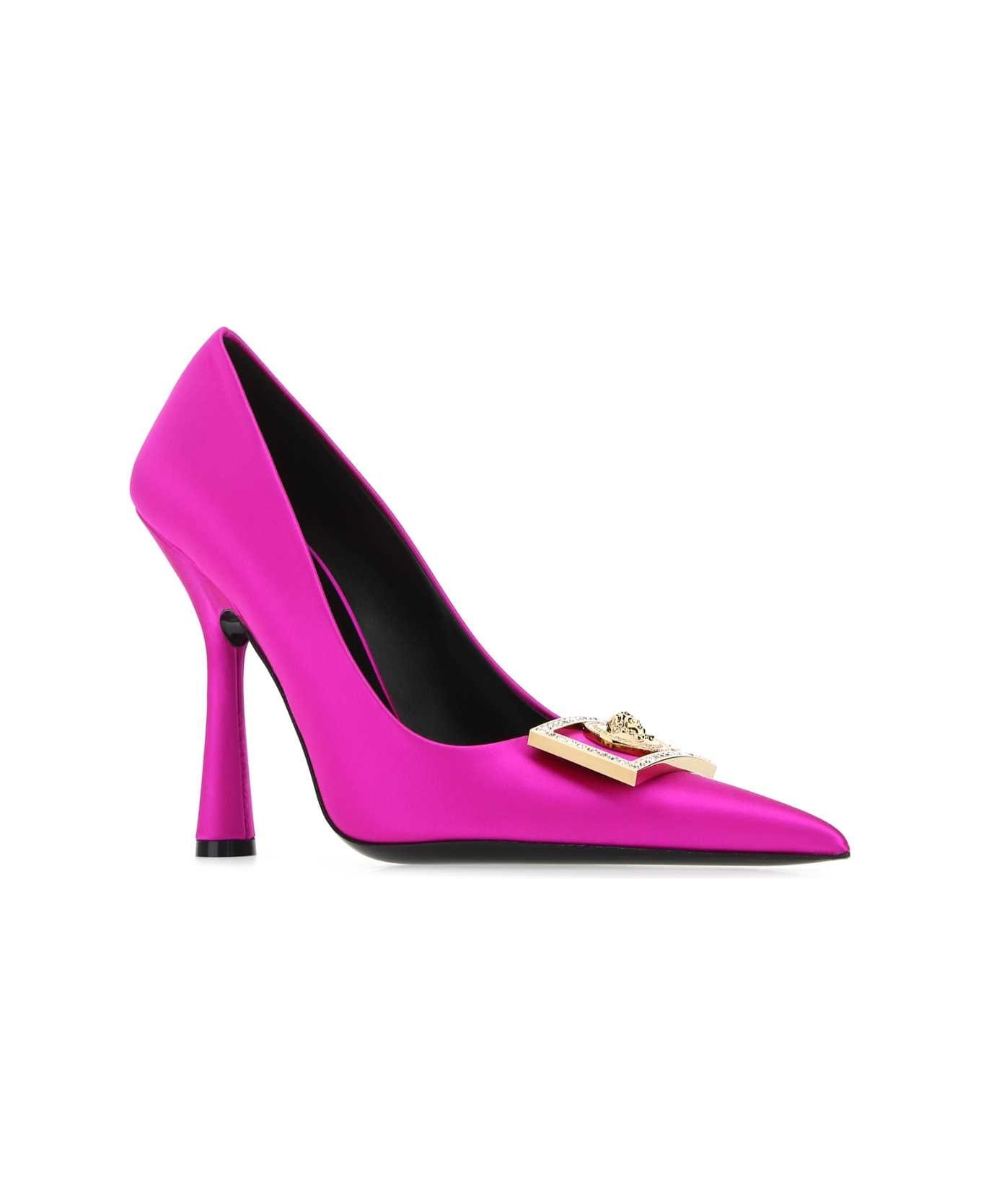 Fuchsia Satin Pumps - 2