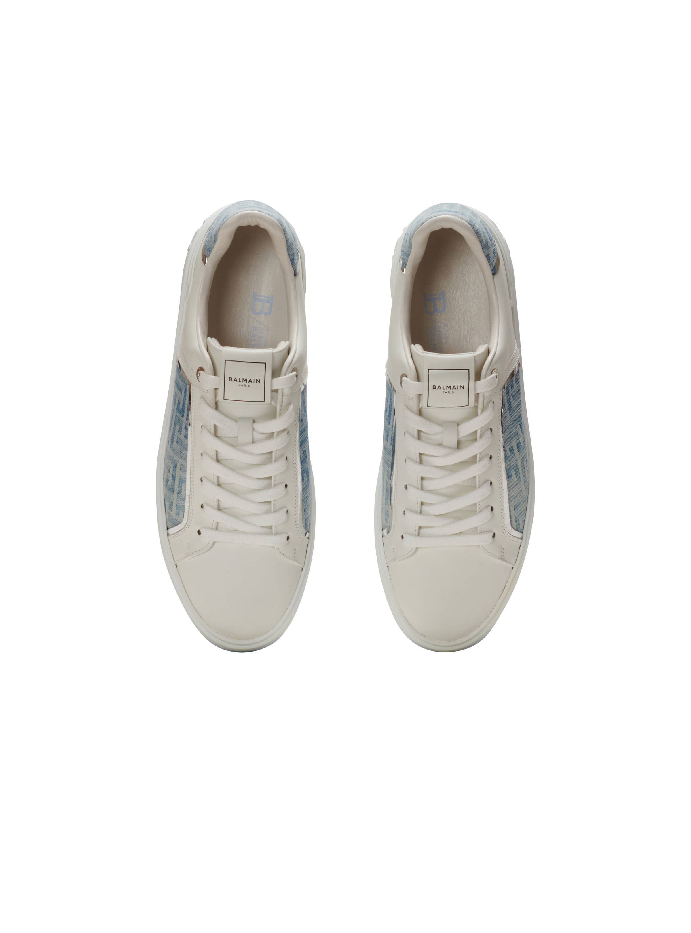 B-Court sneakers in leather and denim - 3