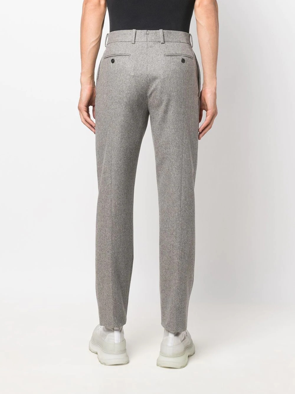 slim-cut tailored trousers - 4