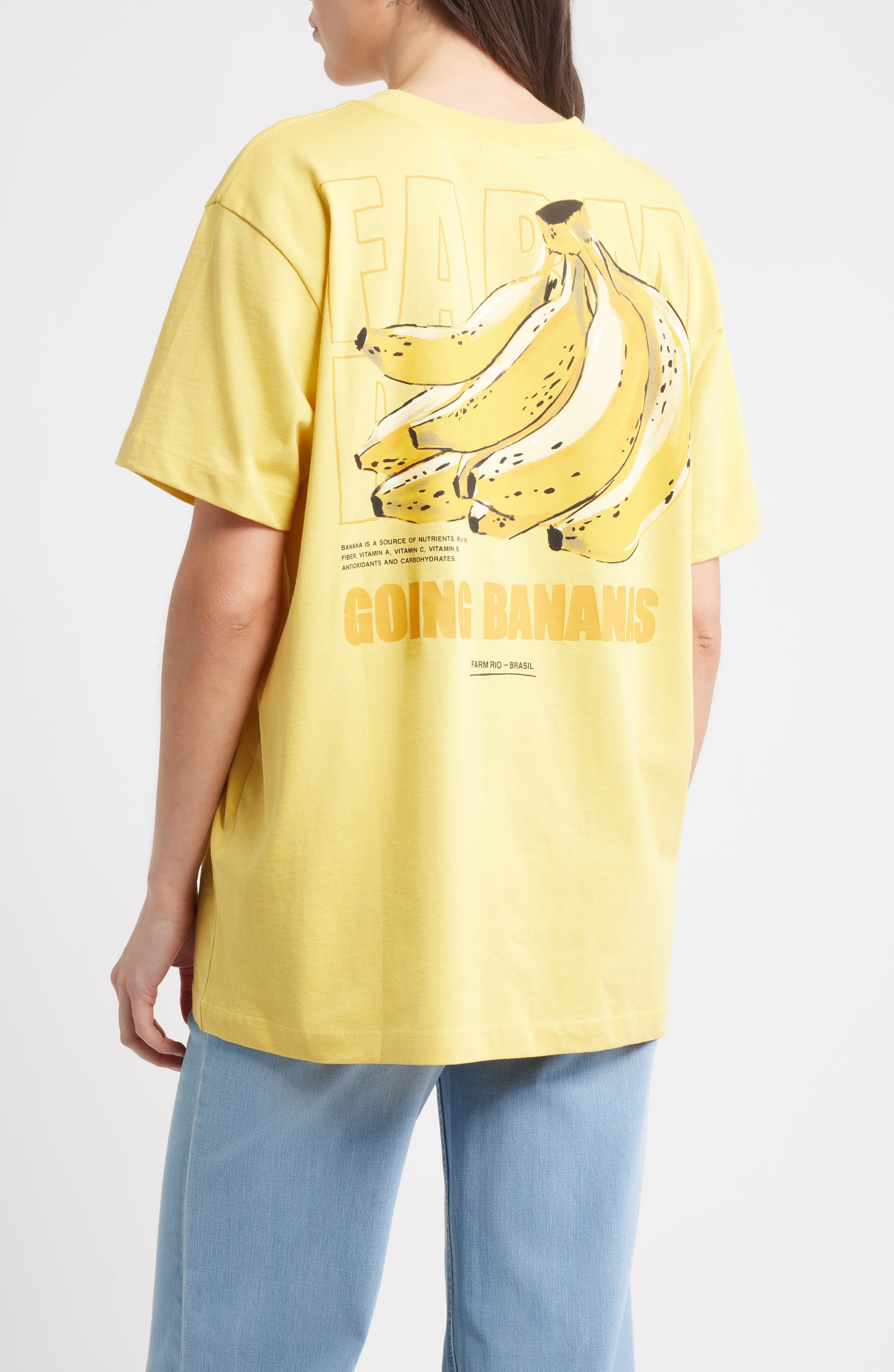 FARM Rio Tropical Bananas Cotton Graphic T-Shirt in Yellow at Nordstrom - 2