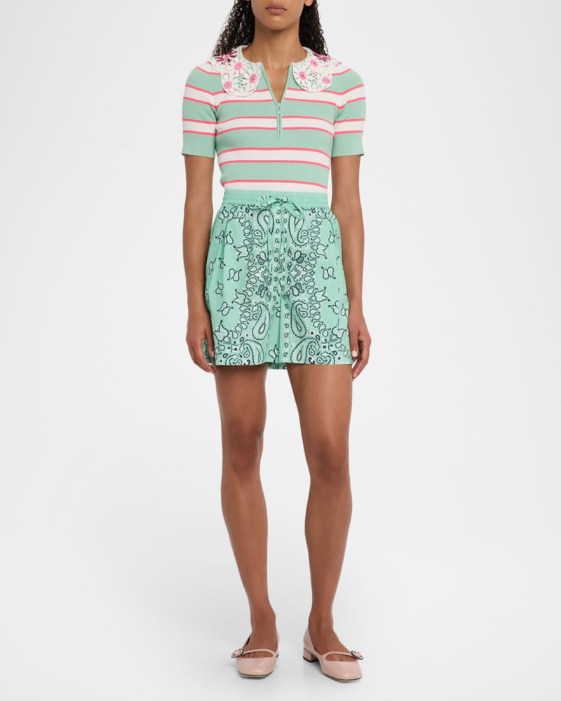 ESSENTIEL ANTWERP Hissels Bandana-Printed Shorts outlook