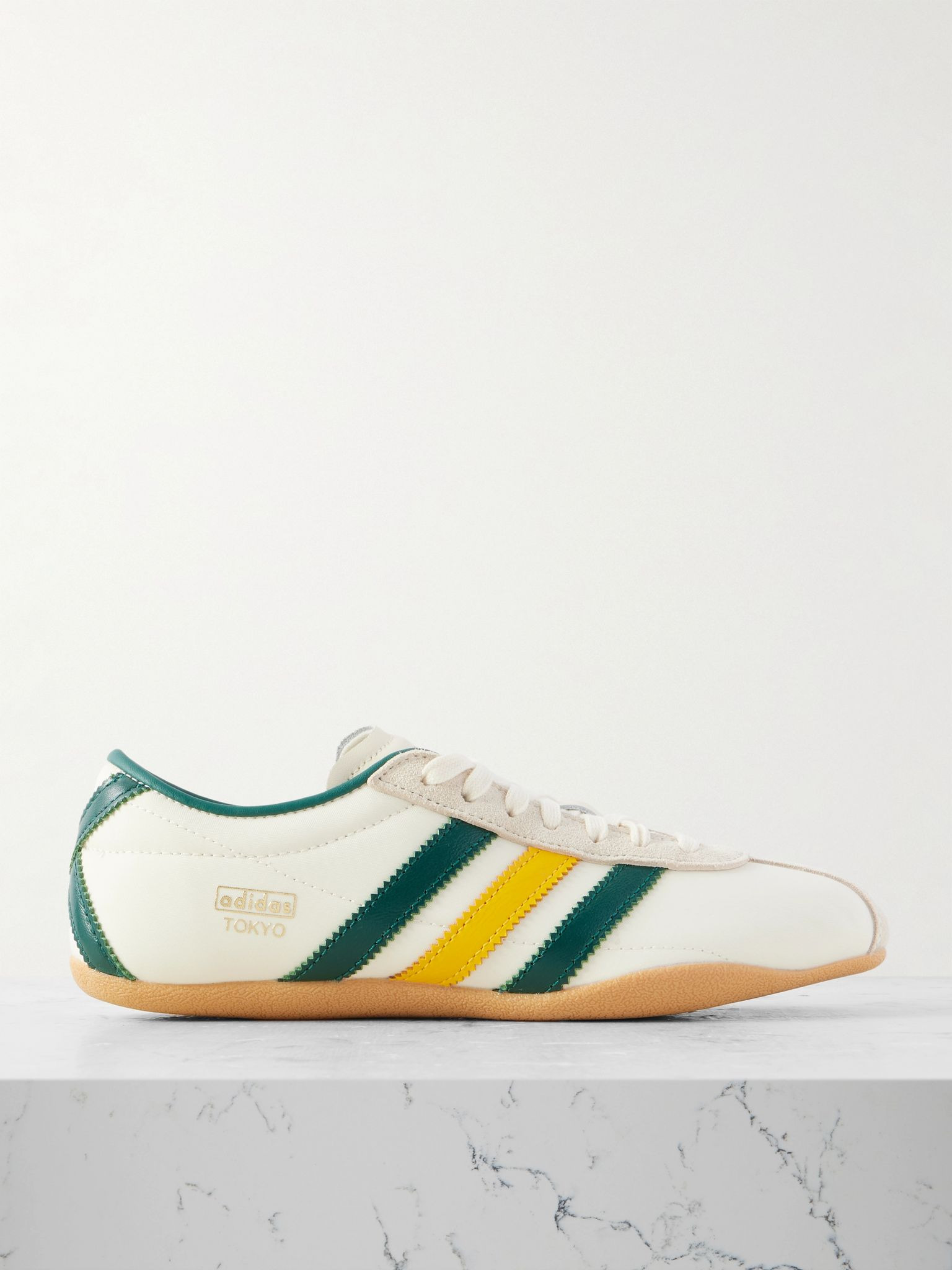 Tokyo suede and leather-trimmed shell sneakers White - 1