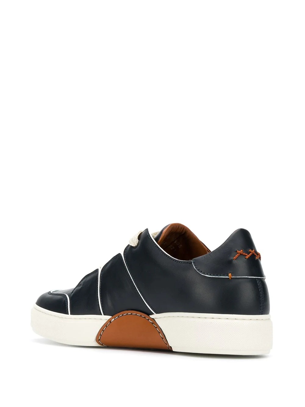 stitched-panel low-top trainers - 3