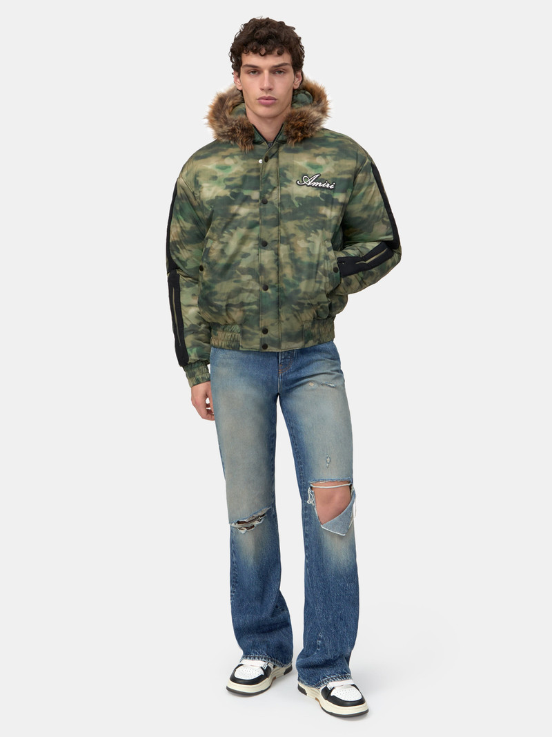 AMIRI BONES CAMO HOODED DOWN JACKET outlook