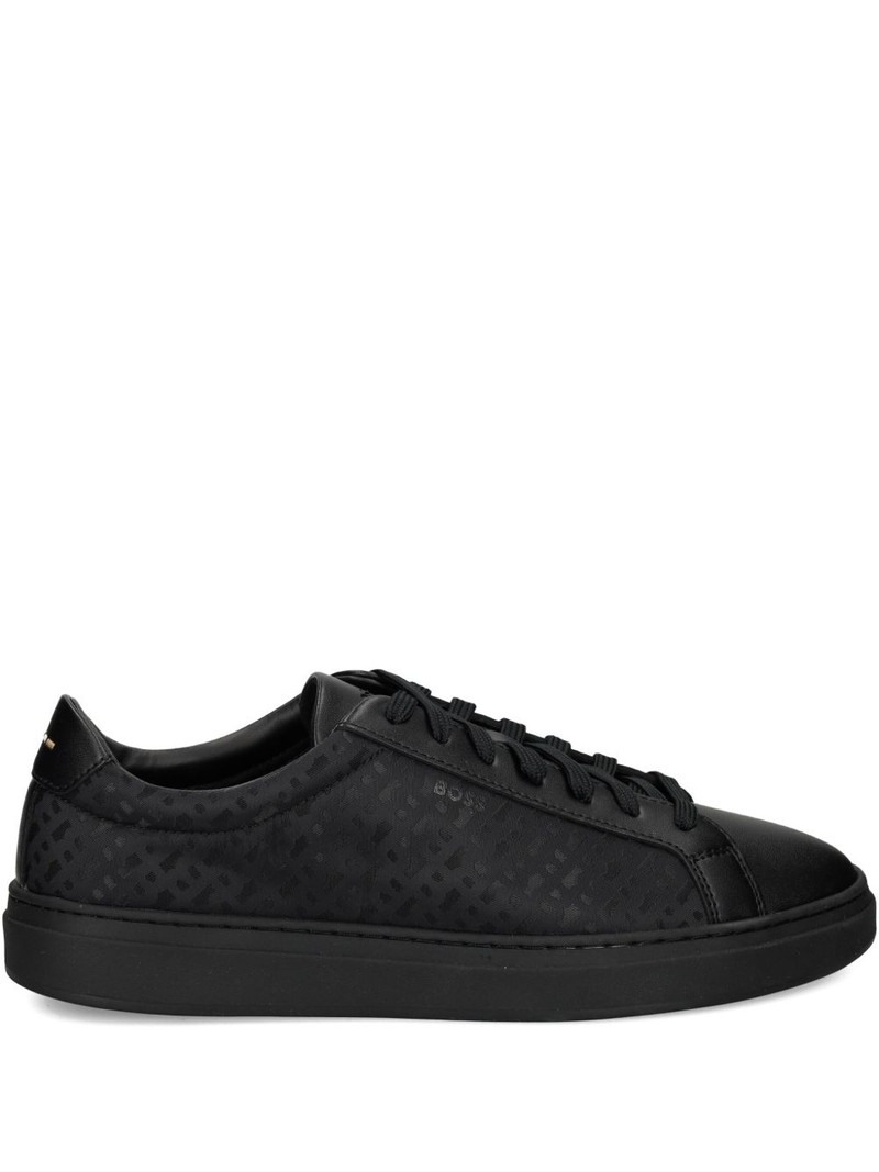 patterned leather sneakers 1